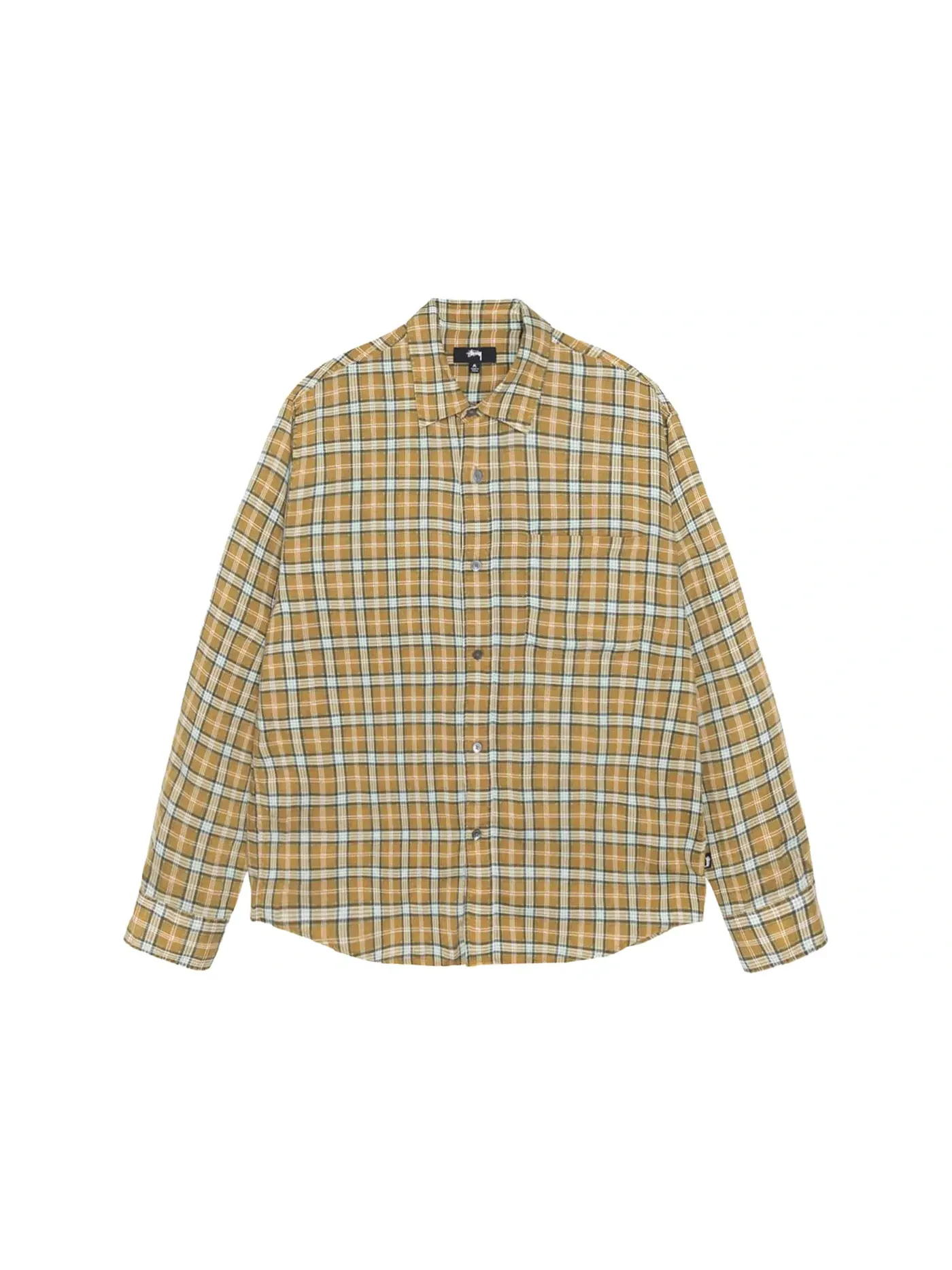 Мужская рубашка с принтом Plaid Matthew Stussy — изображение 1 из 2, золото