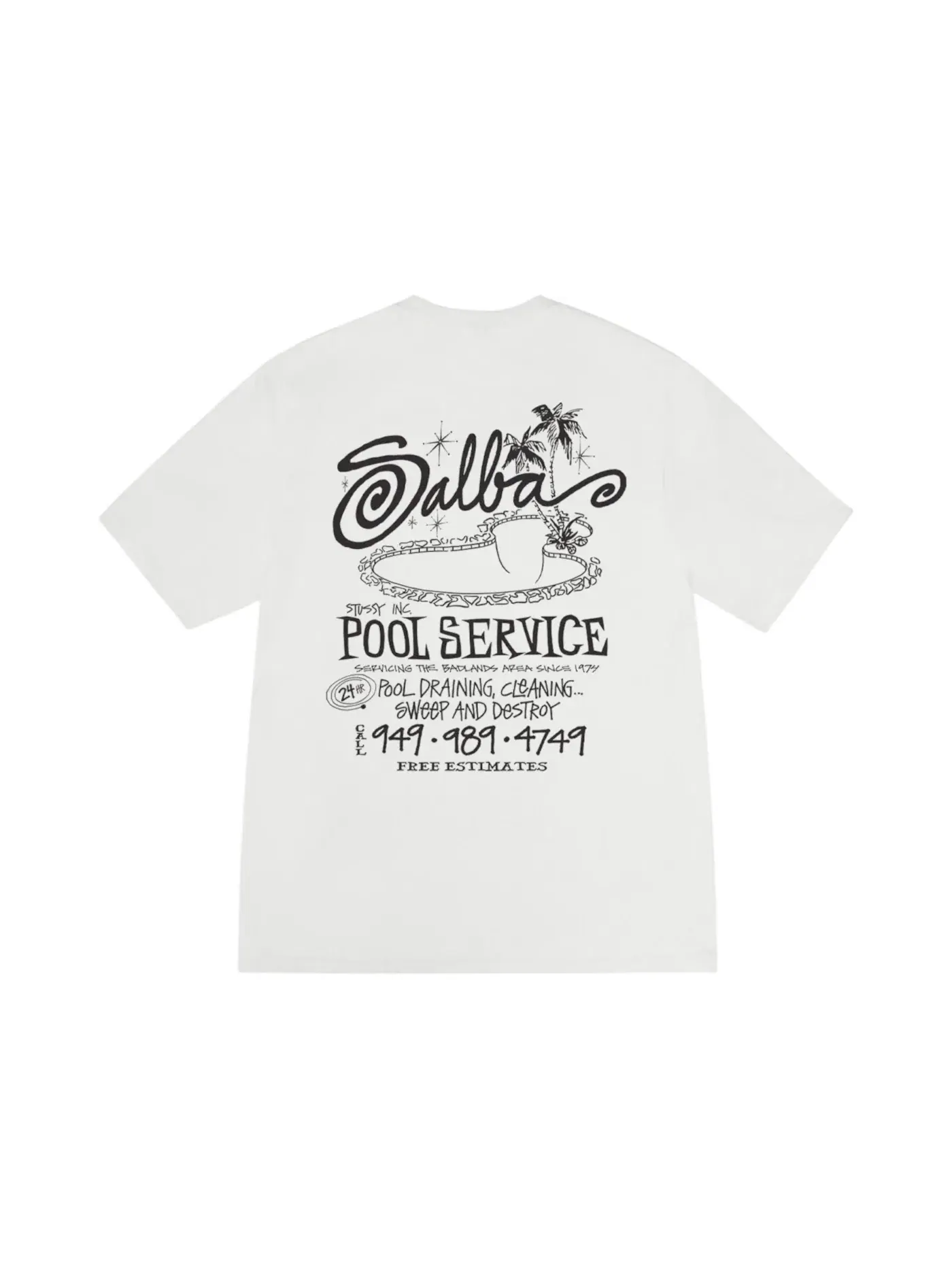 Мужская футболка с пигментным окрашиванием Stussy Tee — изображение 1 из 2, прозрачный