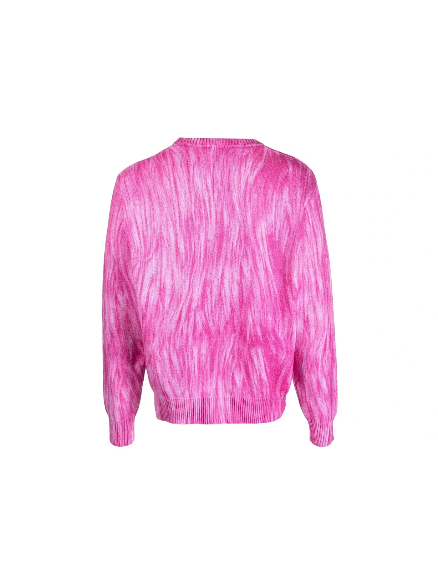 Унисекс свитер с принтом Fur Sweater Stussy — изображение 2 из 2, розовый