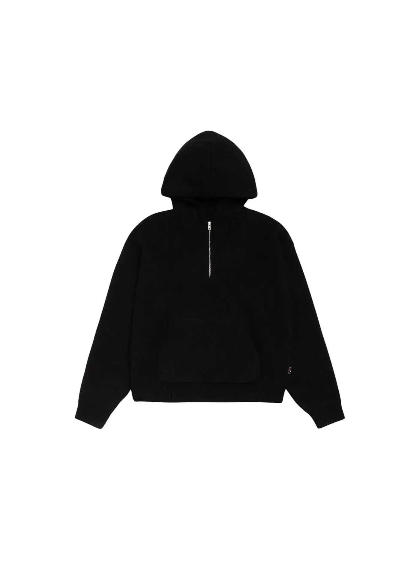 Мужская худи с четверть-застежкой-молнией Stussy — изображение 1 из 2, черный