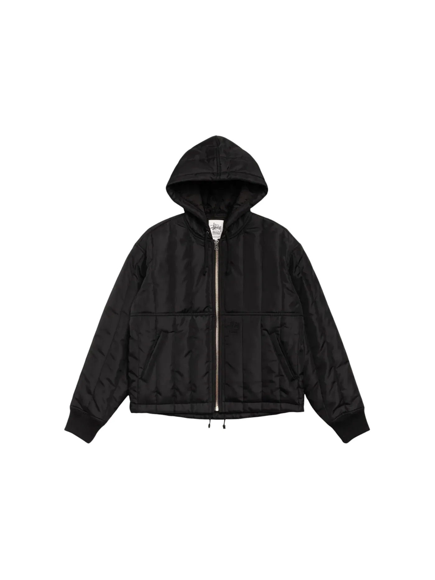 Мужская куртка стеганая нейлоновая Stussy Black — изображение 1 из 2
