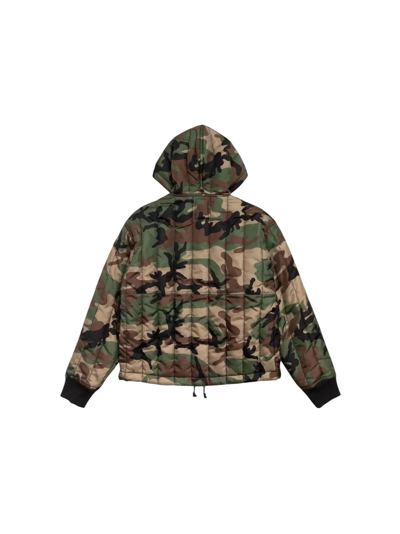 Мужская куртка стеганая нейлоновая с камуфляжным принтом Woodland Camo Stussy, Woodland Camo — изображение 2 из 2