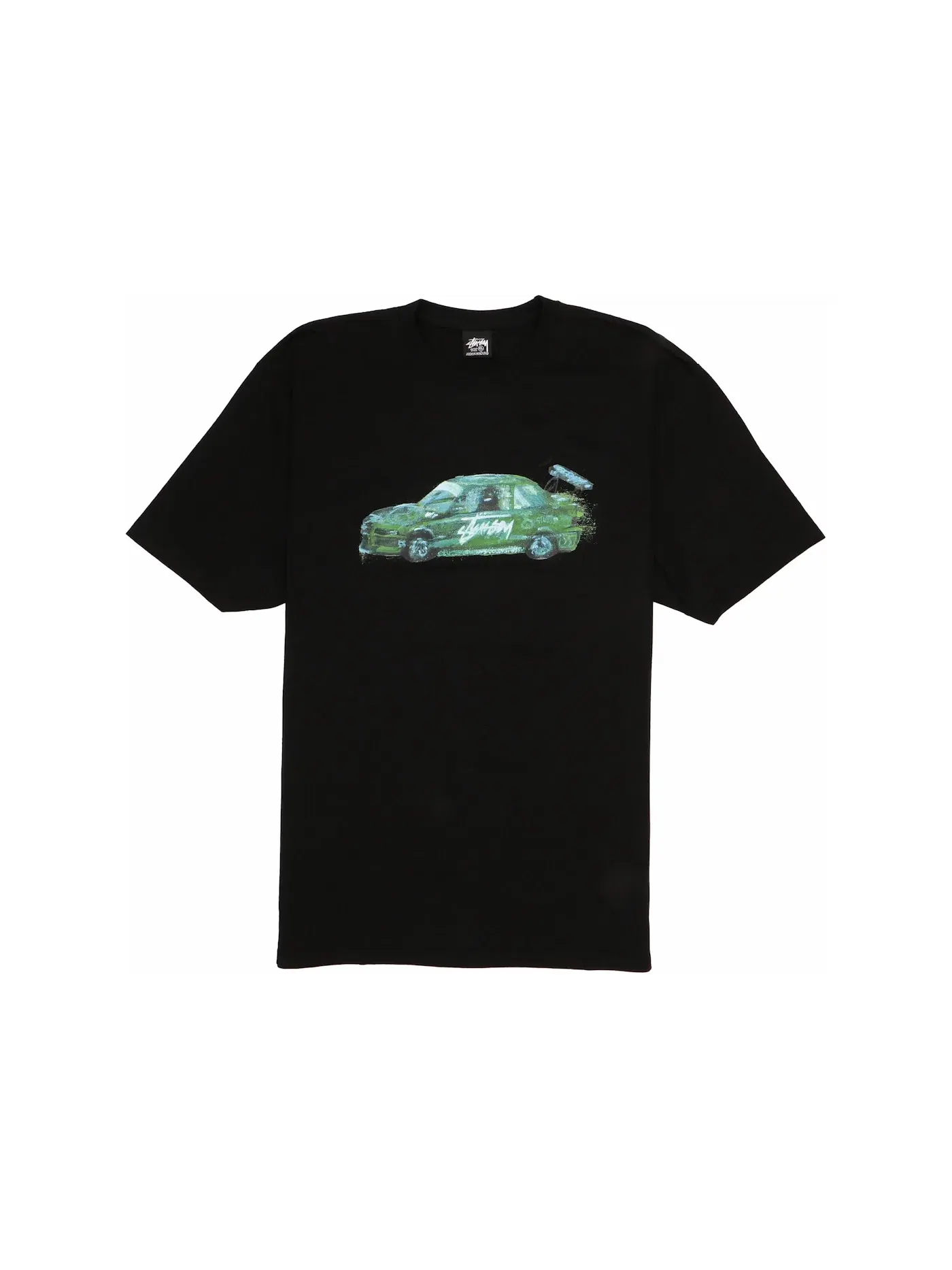 Мужская футболка с принтом Racecar Tee Stussy — изображение 1 из 1, черный