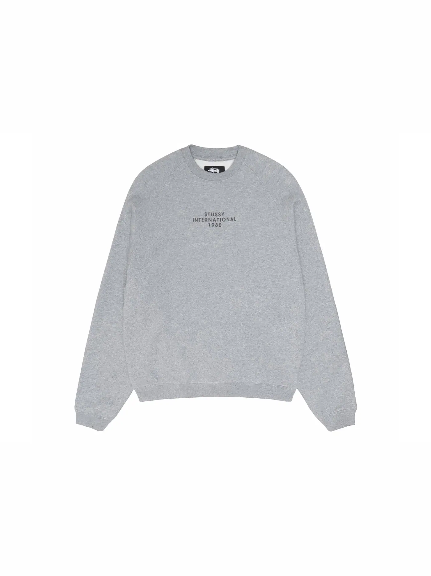 Мужской свитшот с рукавом реглан Crew Stussy — изображение 1 из 2, серый