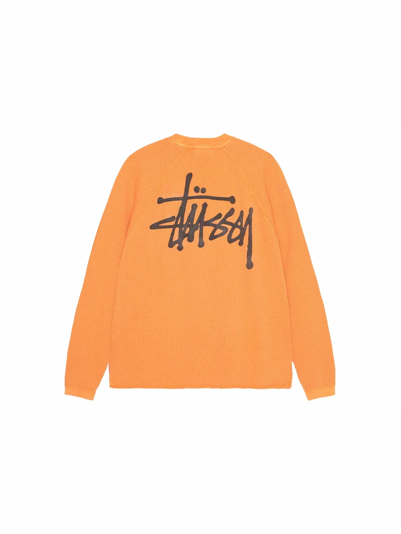 Мужской свитшот с длинным рукавом реглан Crew Stussy — изображение 1 из 2, оранжевый