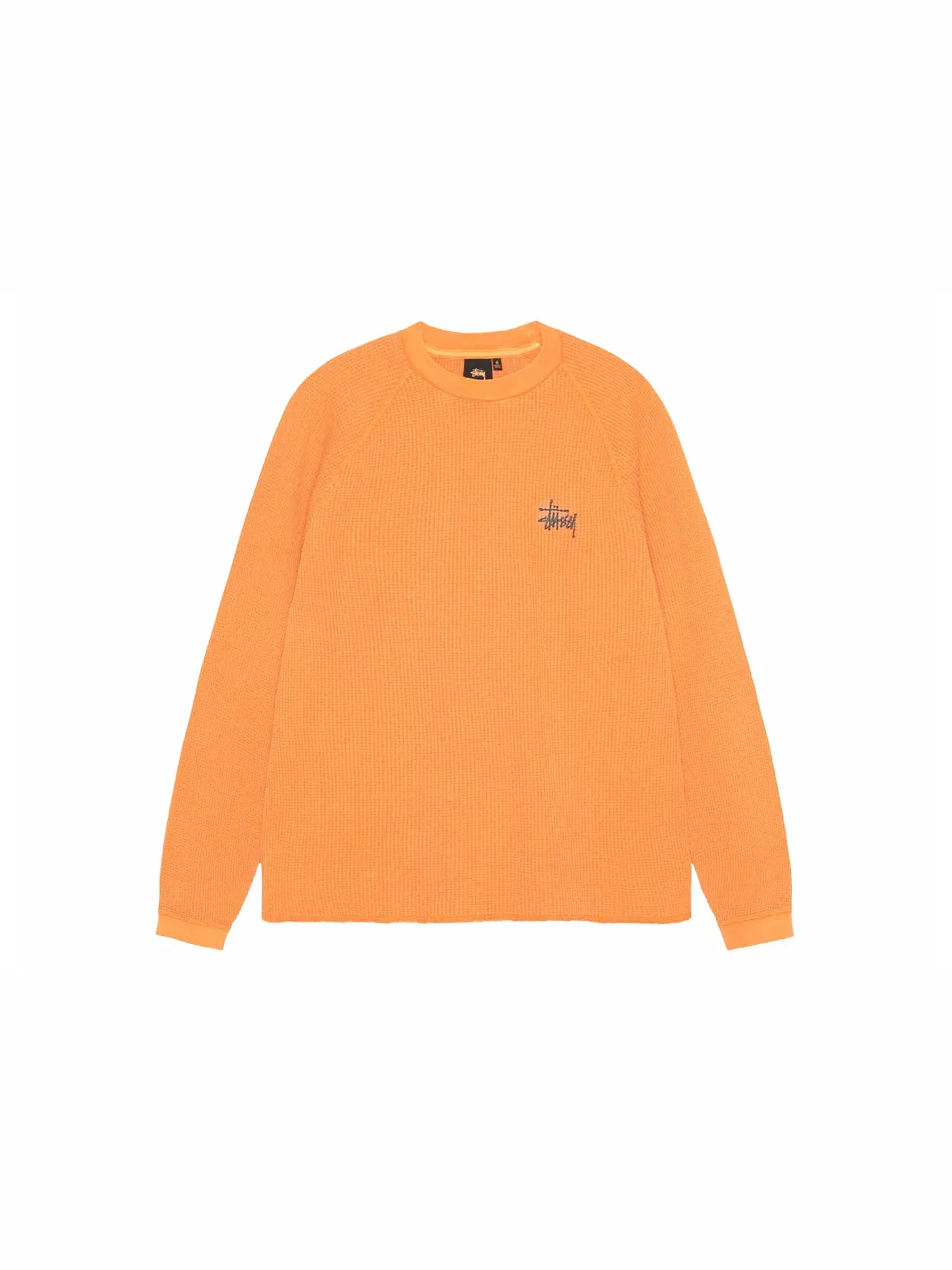 Мужской свитшот с длинным рукавом реглан Crew Stussy — изображение 2 из 2, оранжевый