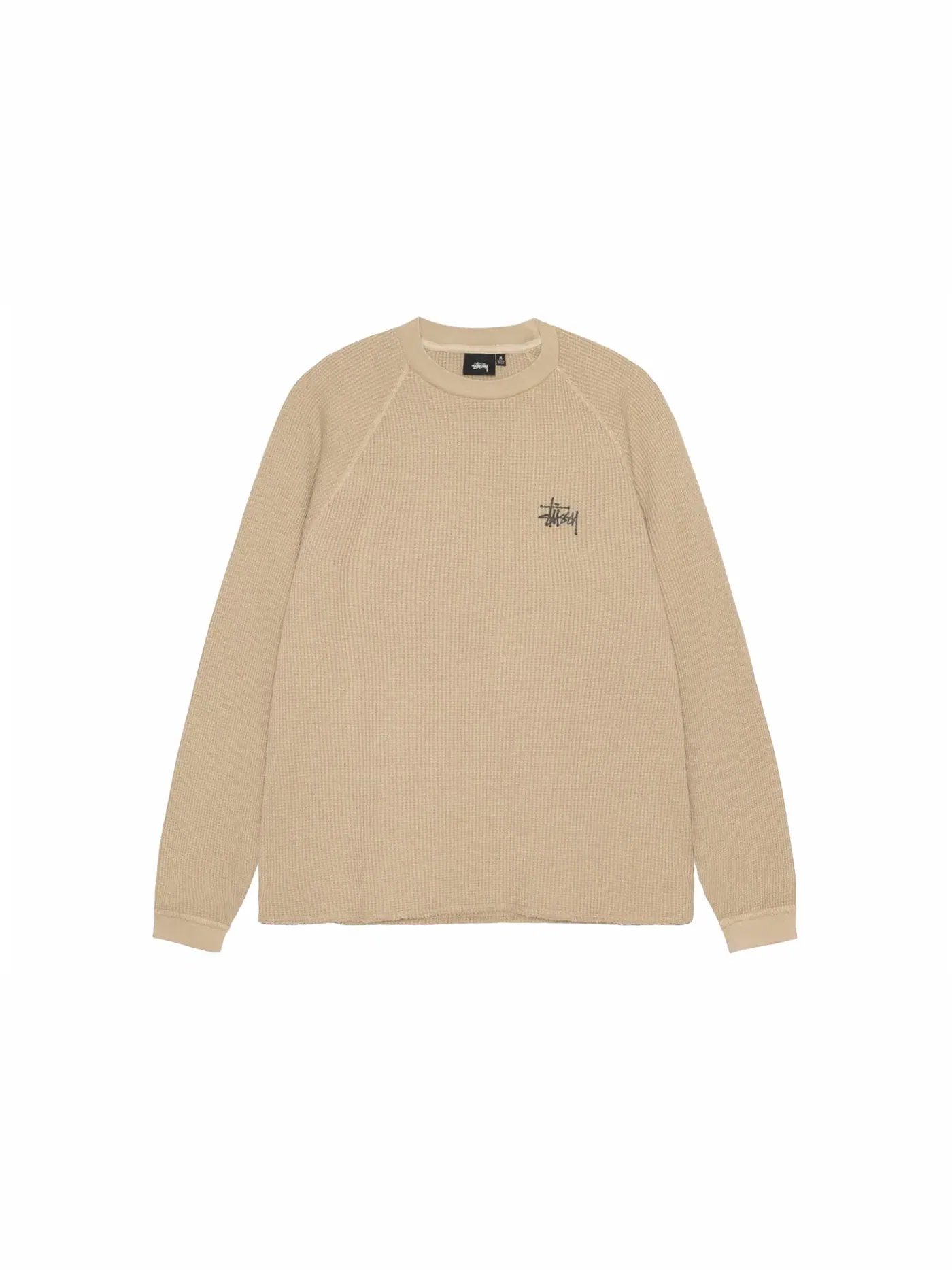 Мужской свитшот реглан с длинным рукавом Stussy Crew — изображение 2 из 2, бежевый