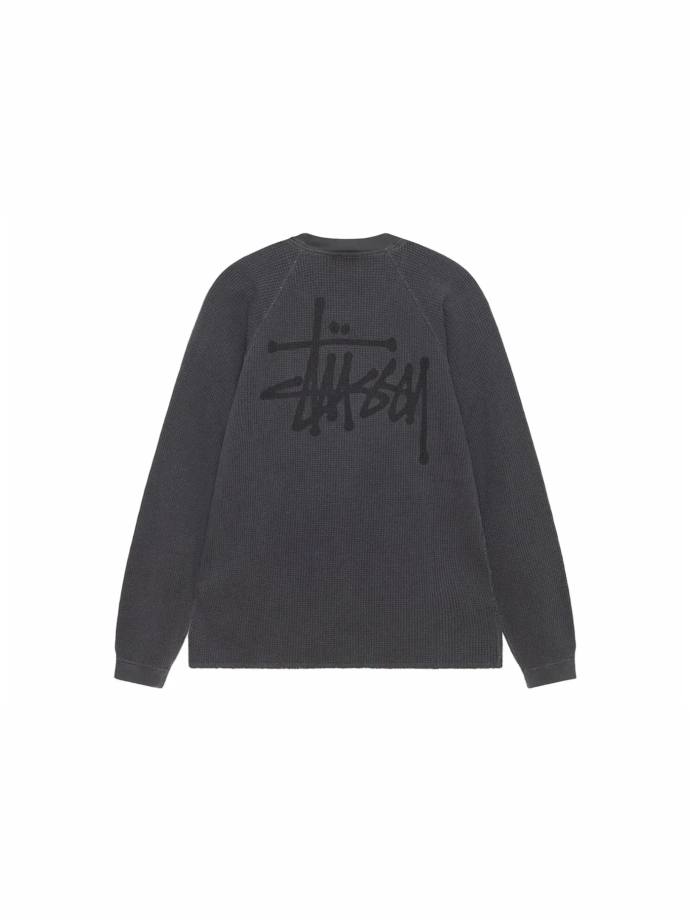 Мужской свитшот с длинным рукавом Crew Stussy — изображение 1 из 2, черный