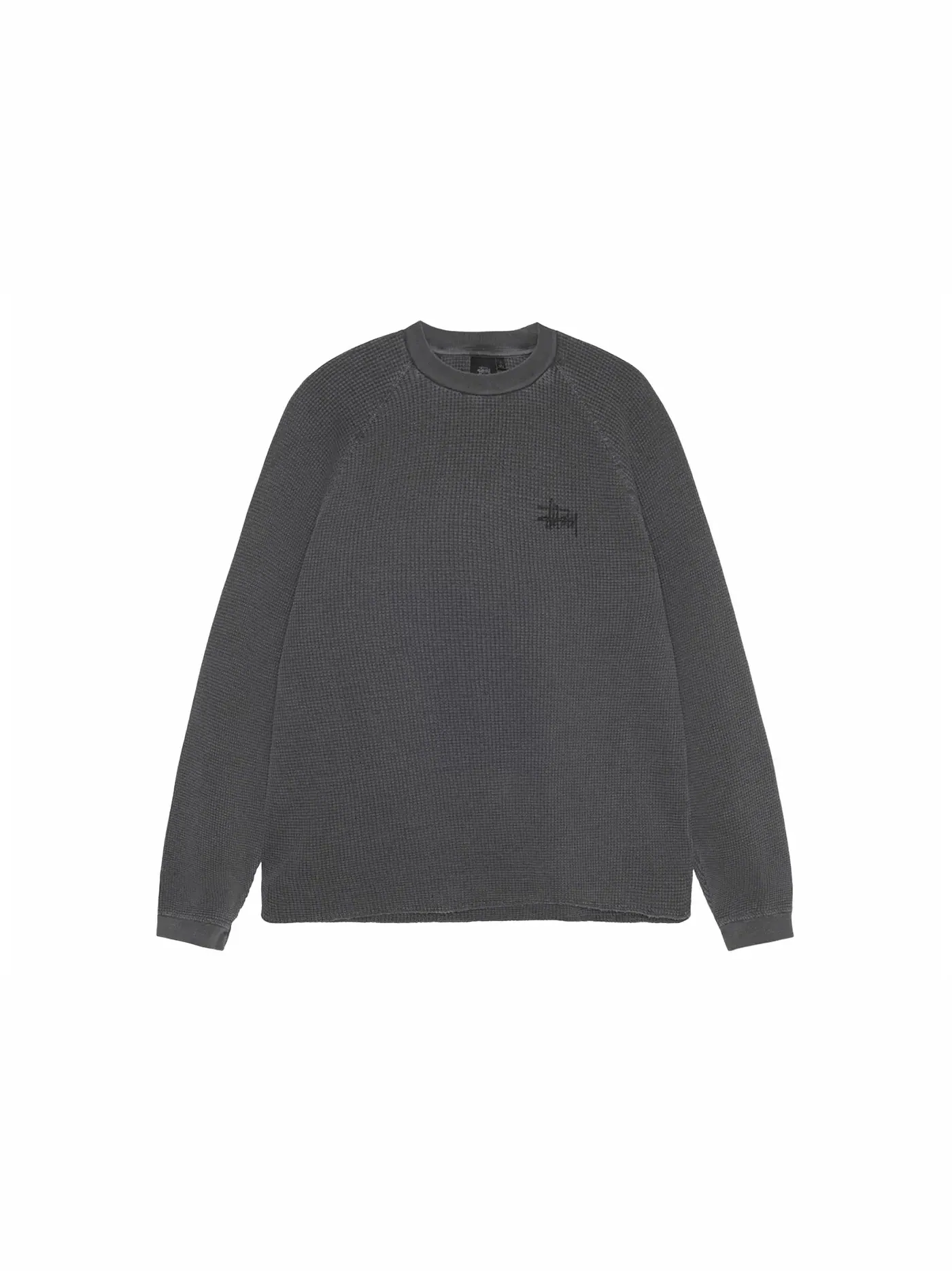Мужской свитшот с длинным рукавом Crew Stussy — изображение 2 из 2, черный