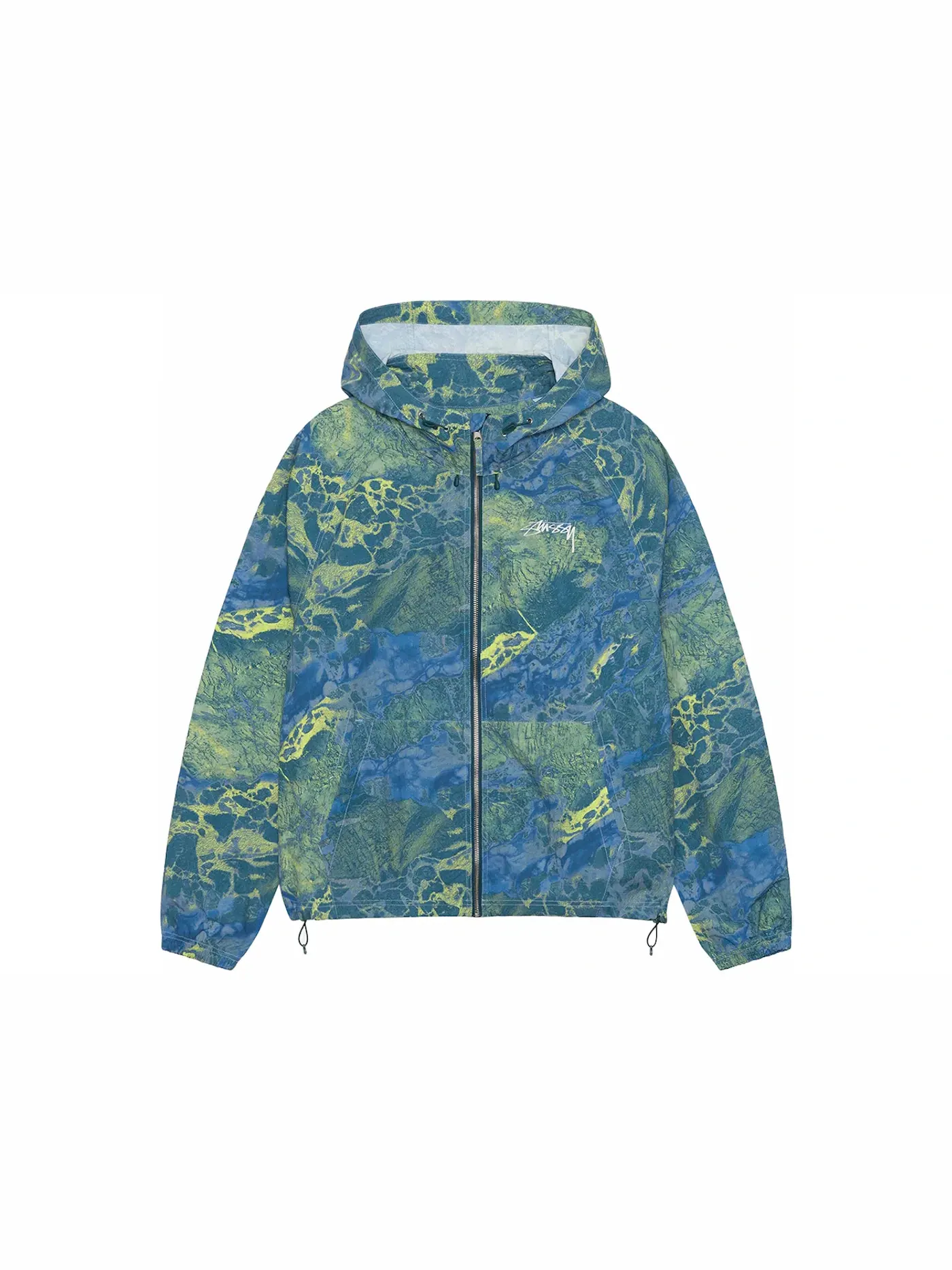 Мужская куртка Shell Stussy — изображение 1 из 2, синий/желтый