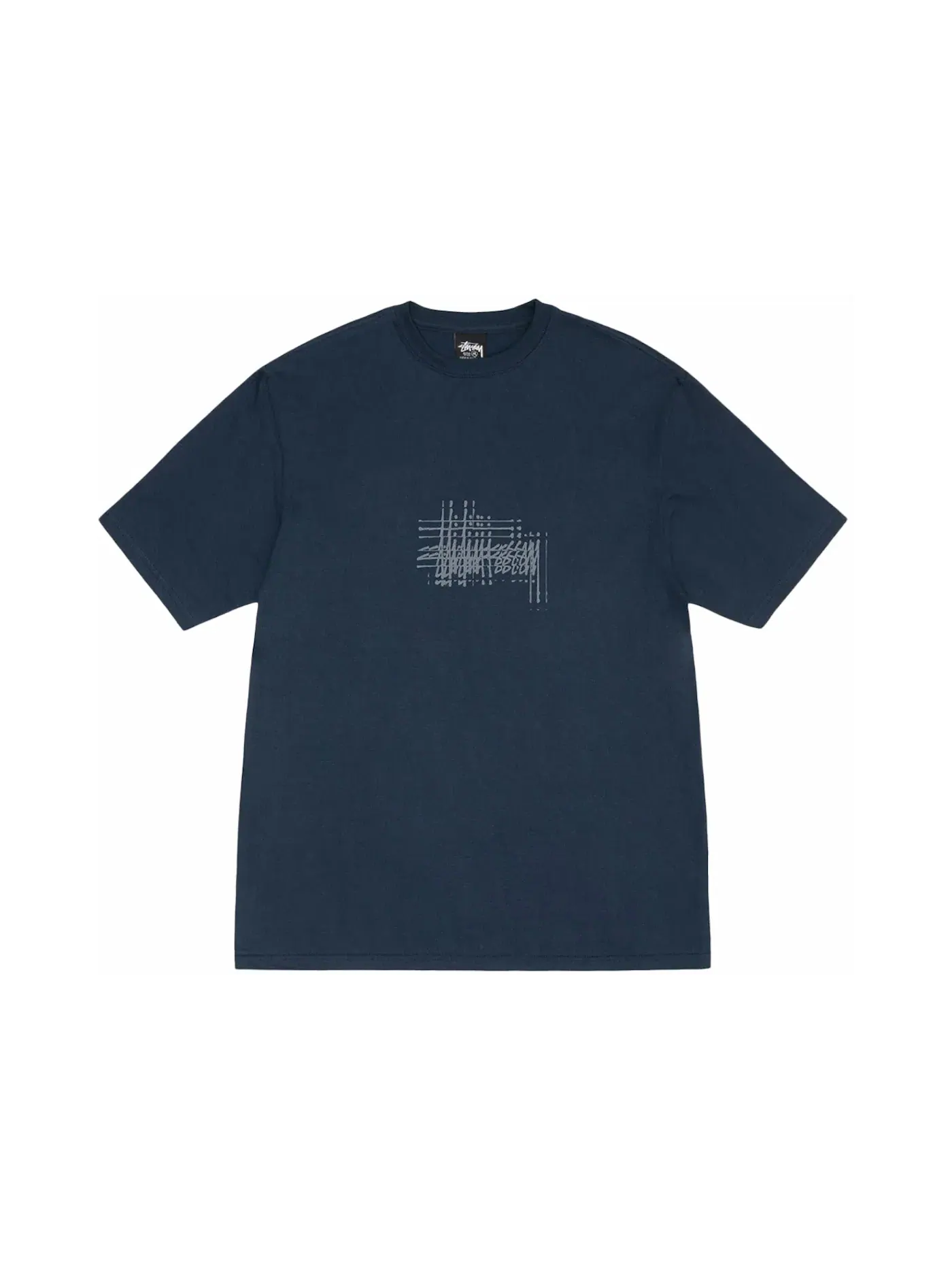 Мужская футболка с принтом Stussy Tee — изображение 1 из 2, темно-синий