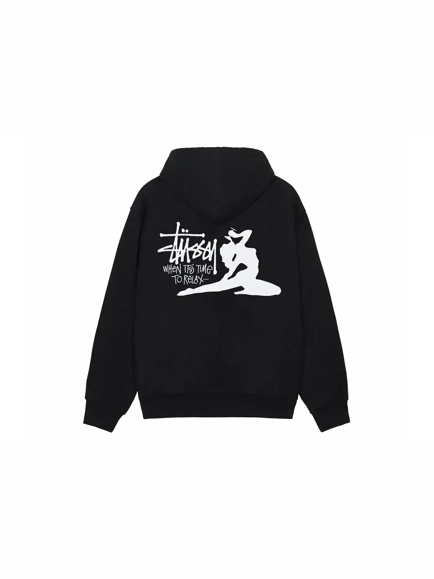 Мужской худи Relax Hoodie Stussy — изображение 2 из 2, черный