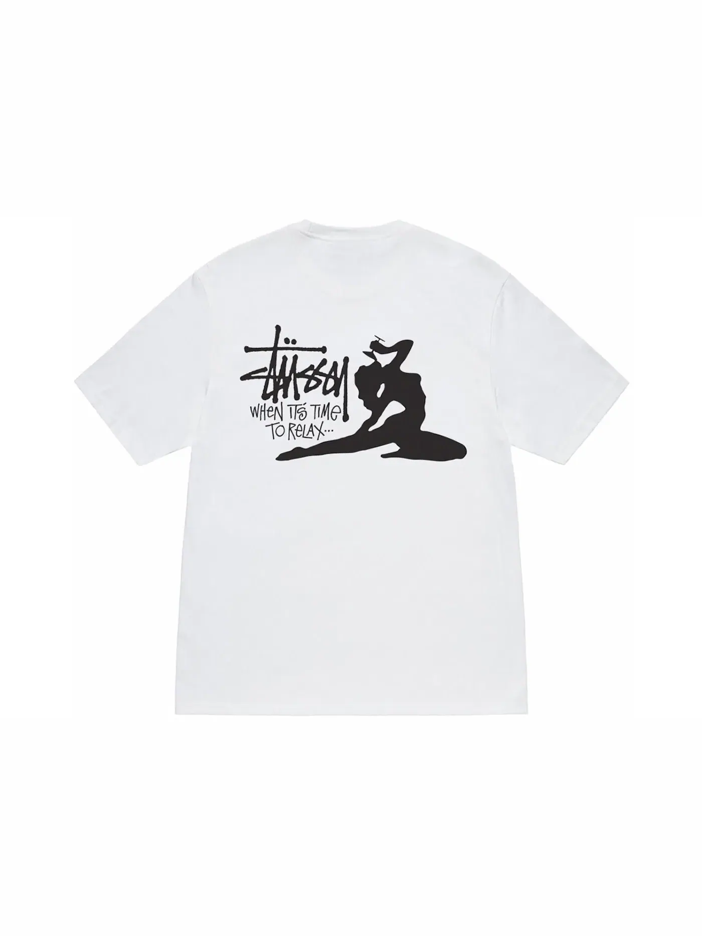 Мужская футболка с принтом Stussy Tee — изображение 2 из 2, белый