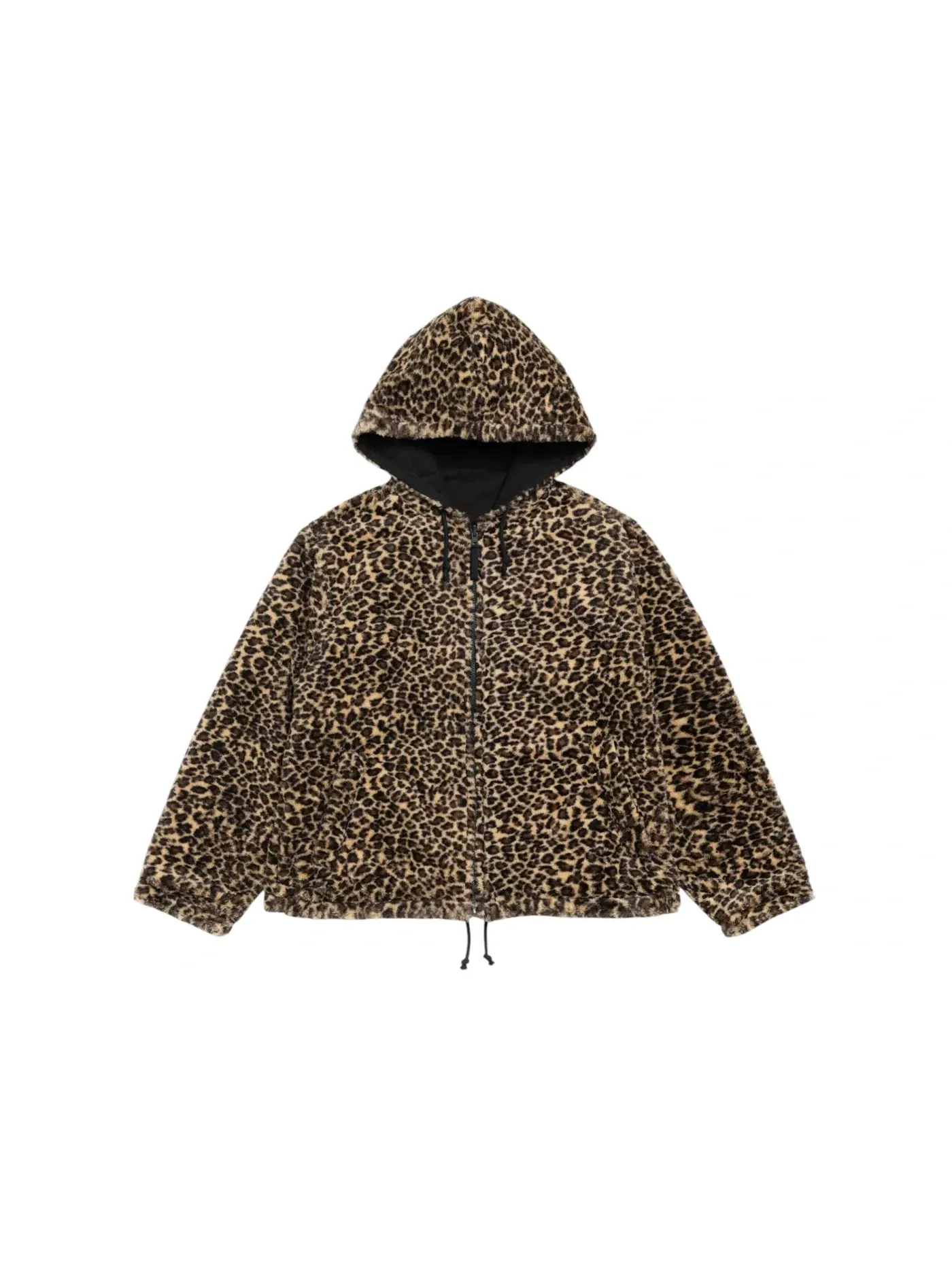 Мужская двусторонняя куртка с капюшоном Leopard Stussy — изображение 1 из 1, леопардовый