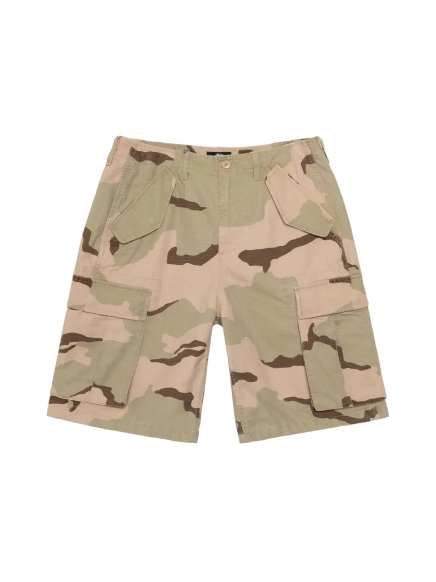Мужские шорты из рипстопа с камуфляжным принтом Stussy — изображение 1 из 1, песочный