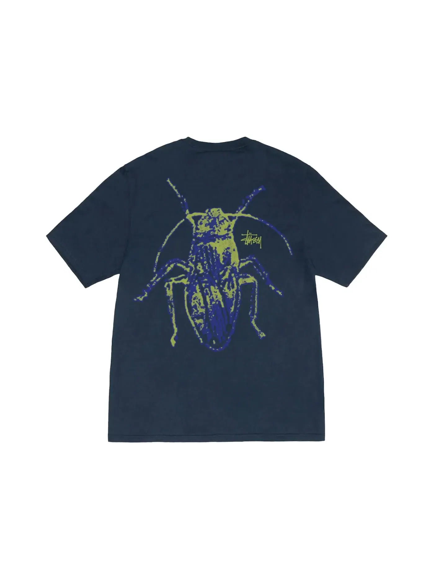 Мужская футболка с принтом Roach Tee Stussy — изображение 1 из 2, темно-синий