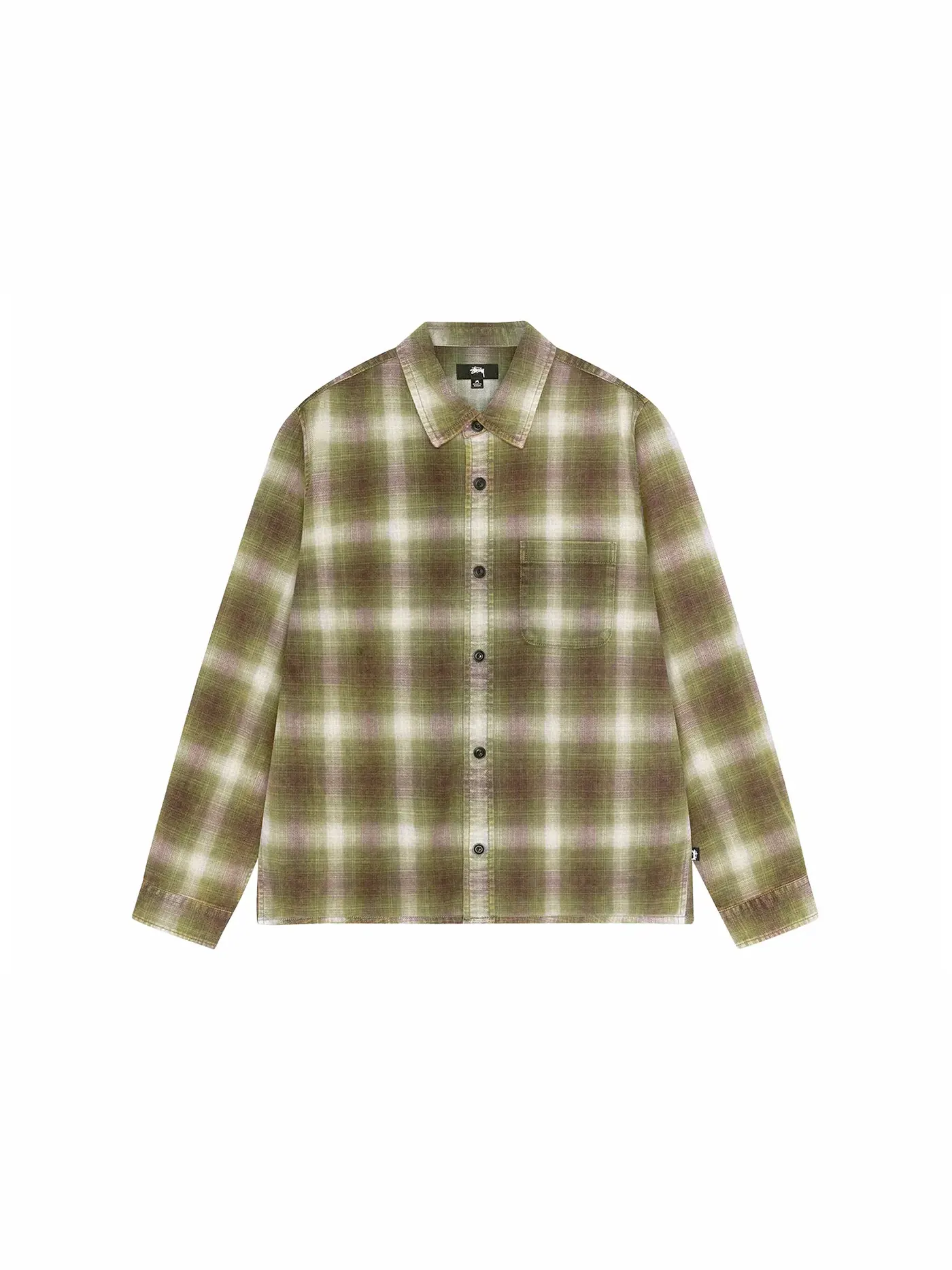 Мужская рубашка с принтом Rocco Flannel Plaid Stussy — изображение 1 из 2, зеленый
