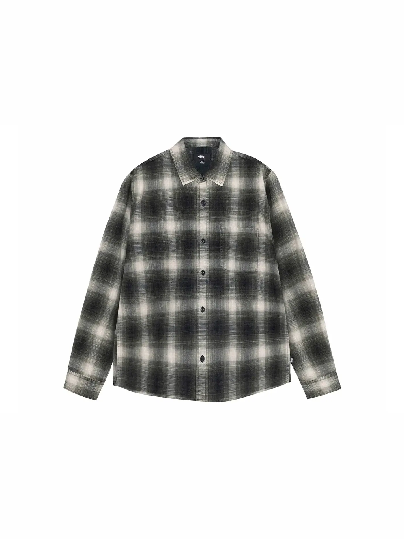 Мужская фланелевая рубашка с принтом Rocco Stussy — изображение 1 из 2, серый
