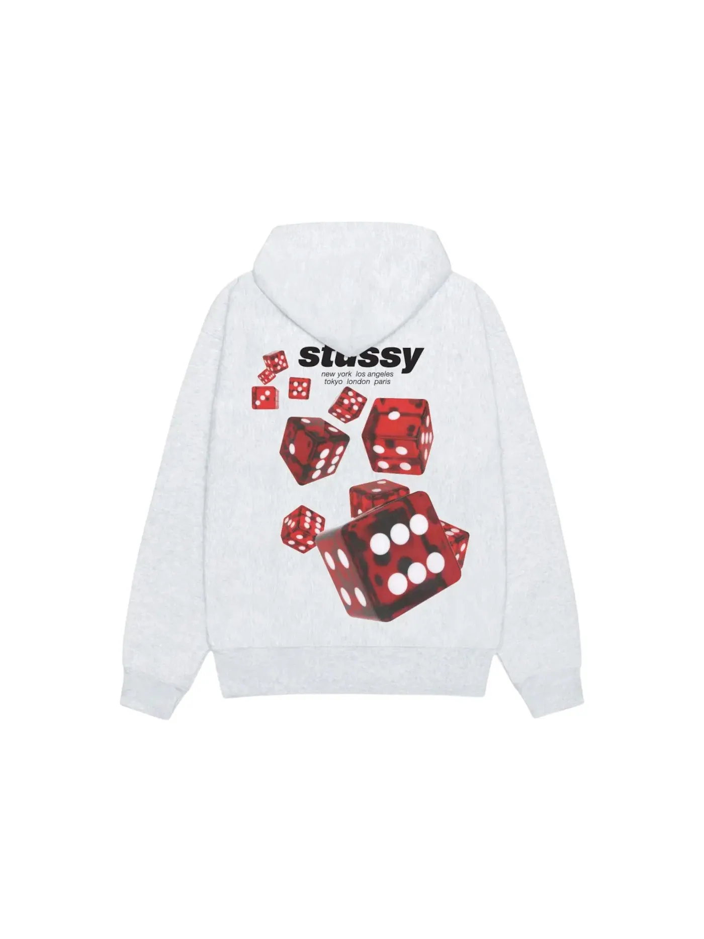 Мужской свитшот с капюшоном Stussy Rollers Hoodie — изображение 1 из 2, пепельный вереск