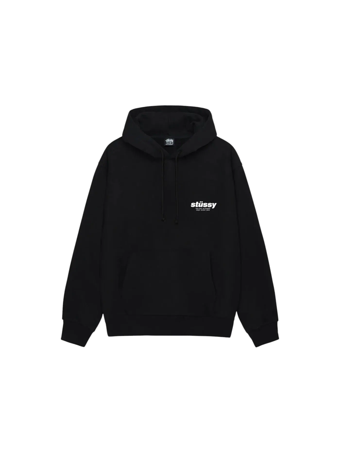 Мужской худи с принтом Rollers Stussy — изображение 2 из 2, черный