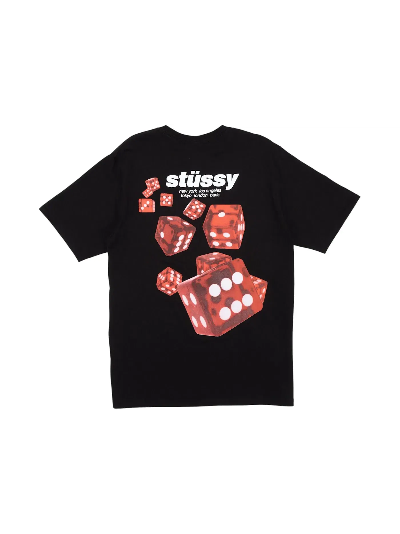 Мужская футболка с принтом Tee Stussy — изображение 1 из 6, черный
