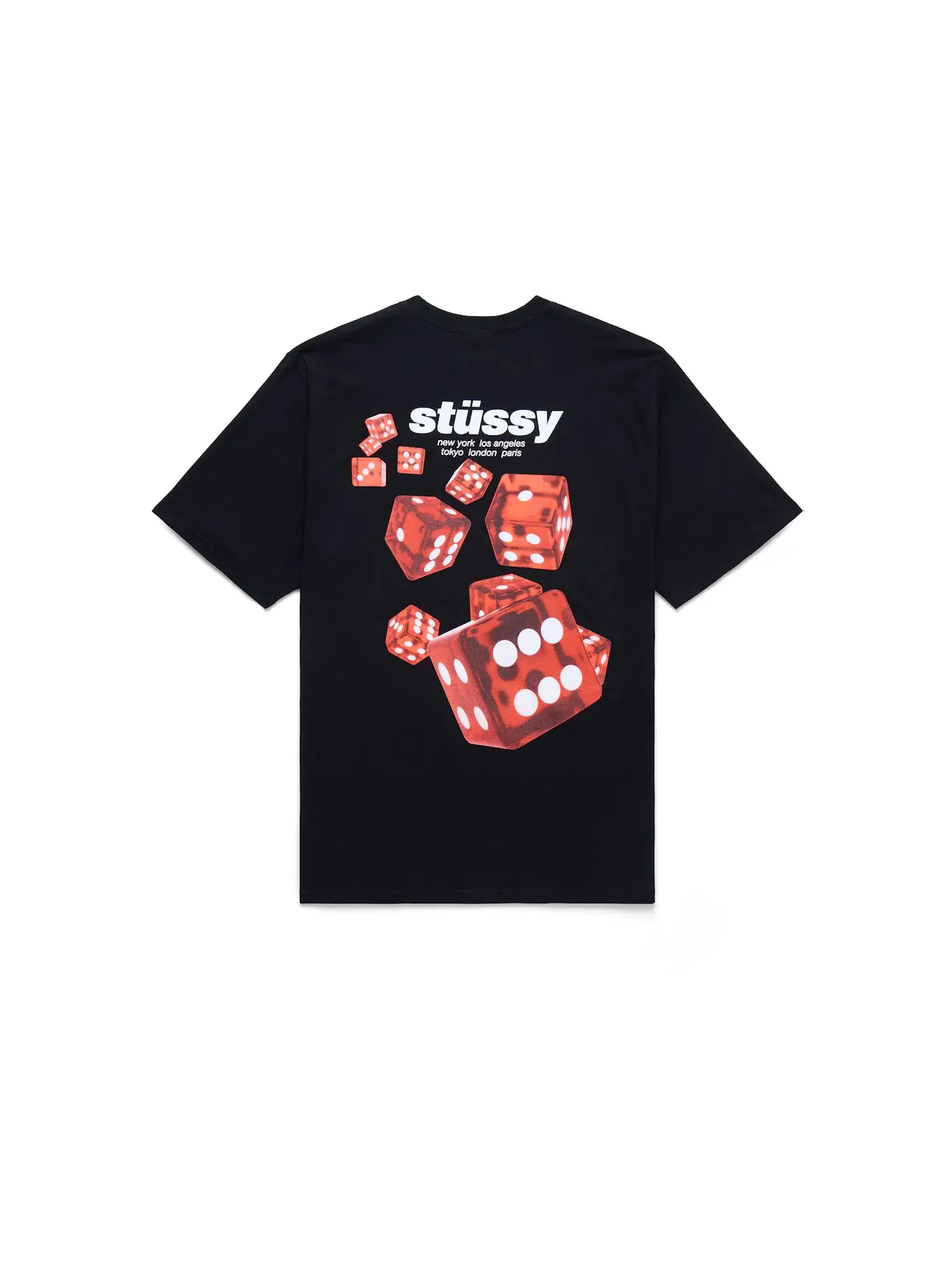 Мужская футболка с принтом Tee Stussy — изображение 2 из 6, черный
