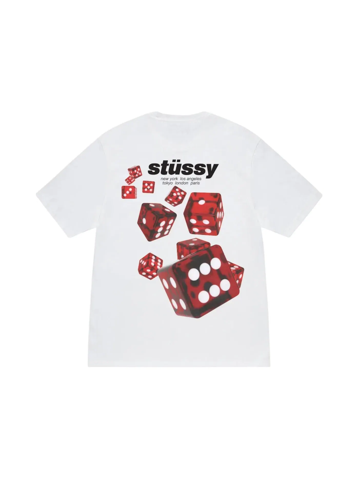 Мужская футболка с принтом Stussy Tee — изображение 1 из 2, белый
