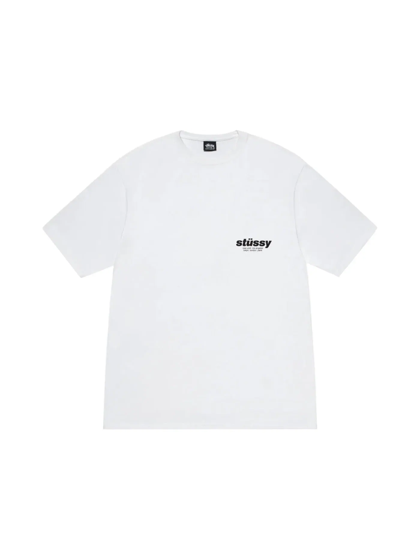 Мужская футболка с принтом Stussy Tee — изображение 2 из 2, белый