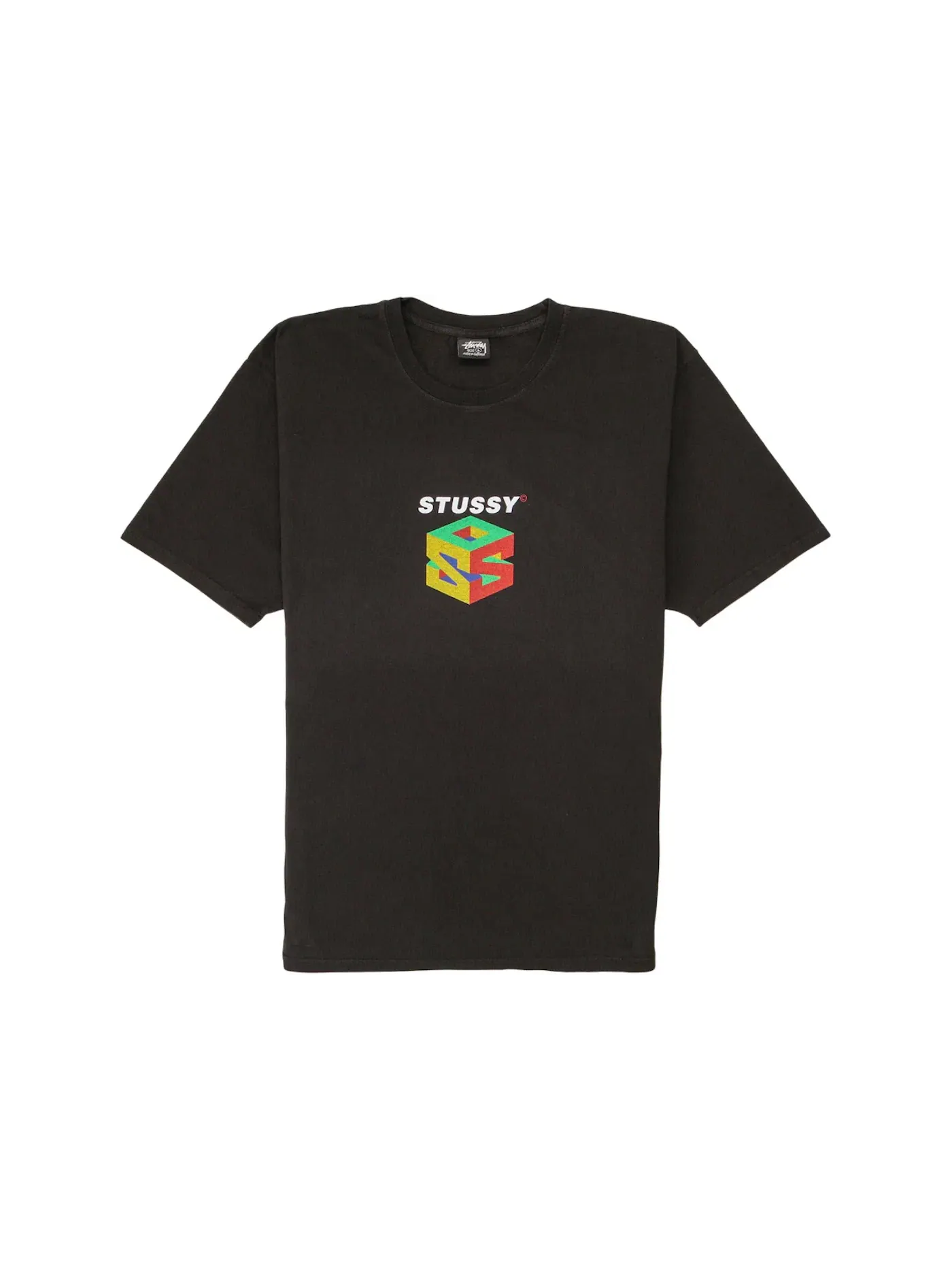 Детская футболка с принтом S64 Pigment Dyed Tee Stussy — изображение 1 из 1, черный