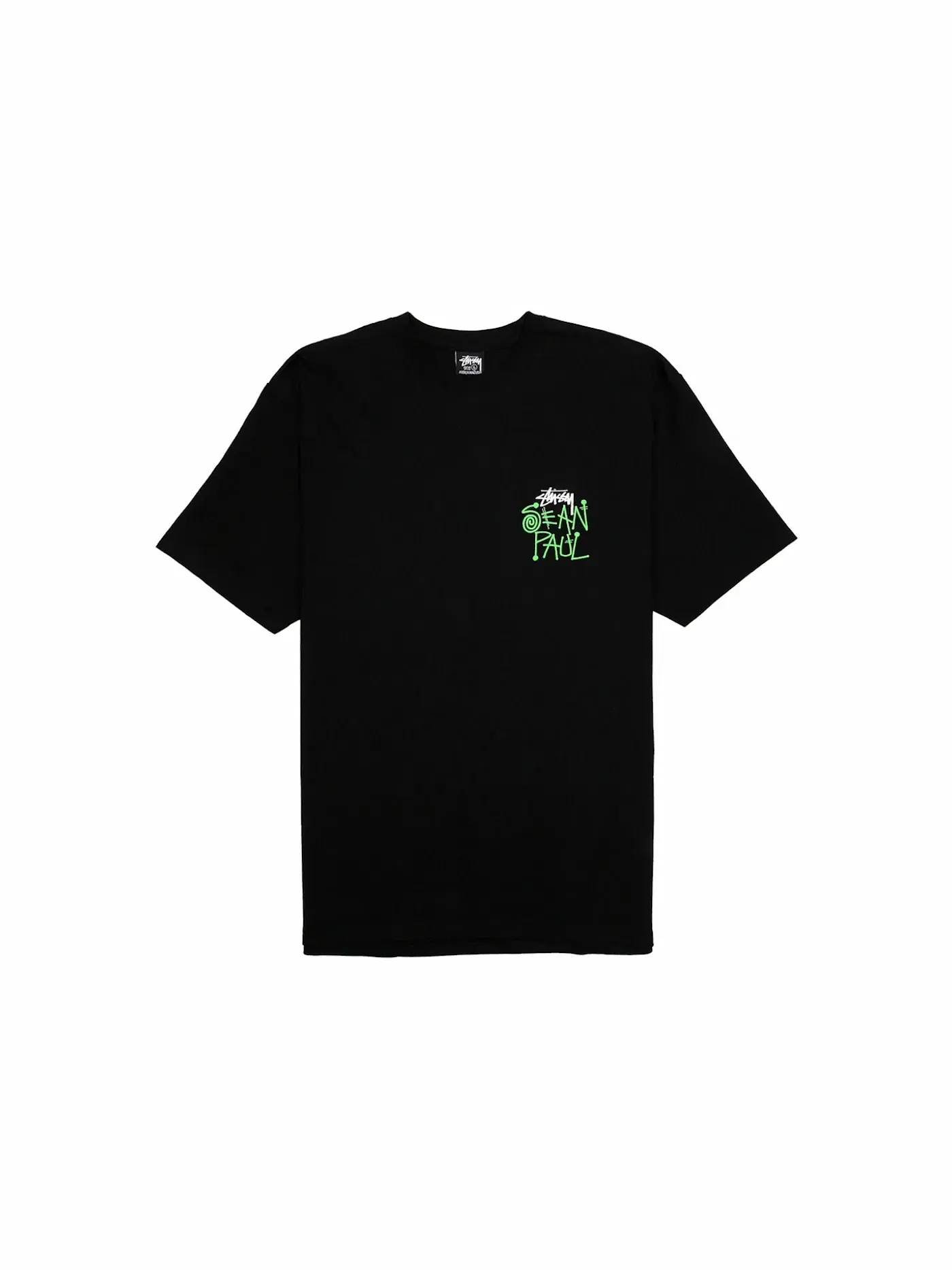 Мужская футболка с принтом Tee Stussy — изображение 2 из 2, черный