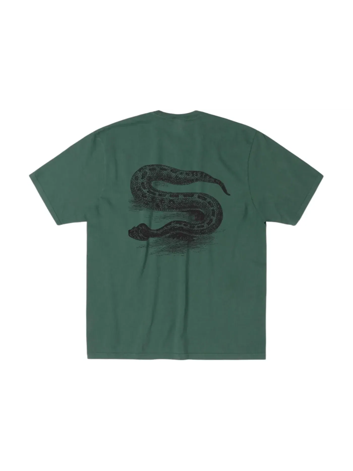 Мужская футболка с пигментным крашением Stussy Serpent Tee — изображение 1 из 1, папоротник