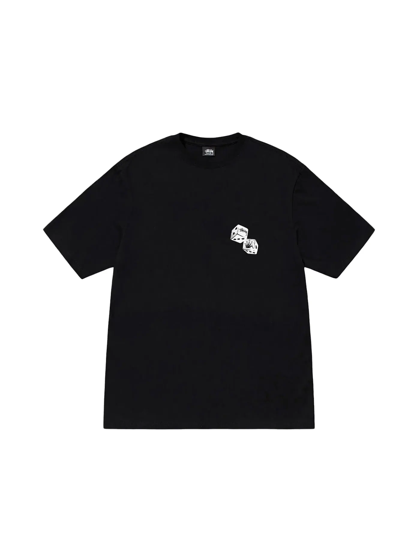 Мужская футболка с принтом Stussy Tee — изображение 2 из 2, черный