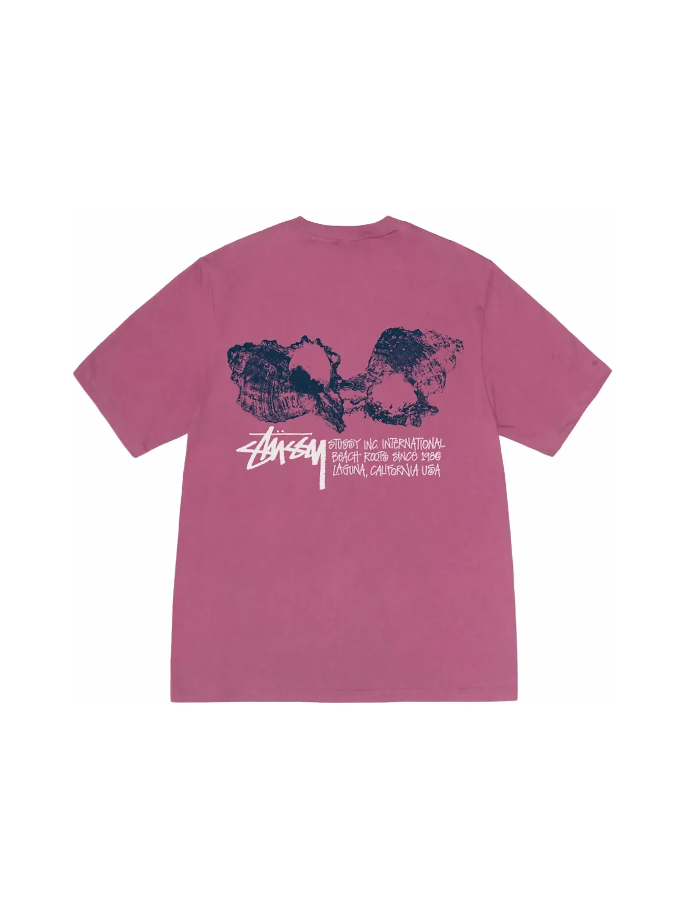 Мужская футболка с принтом Stussy Tee — изображение 1 из 2, фиолетовый