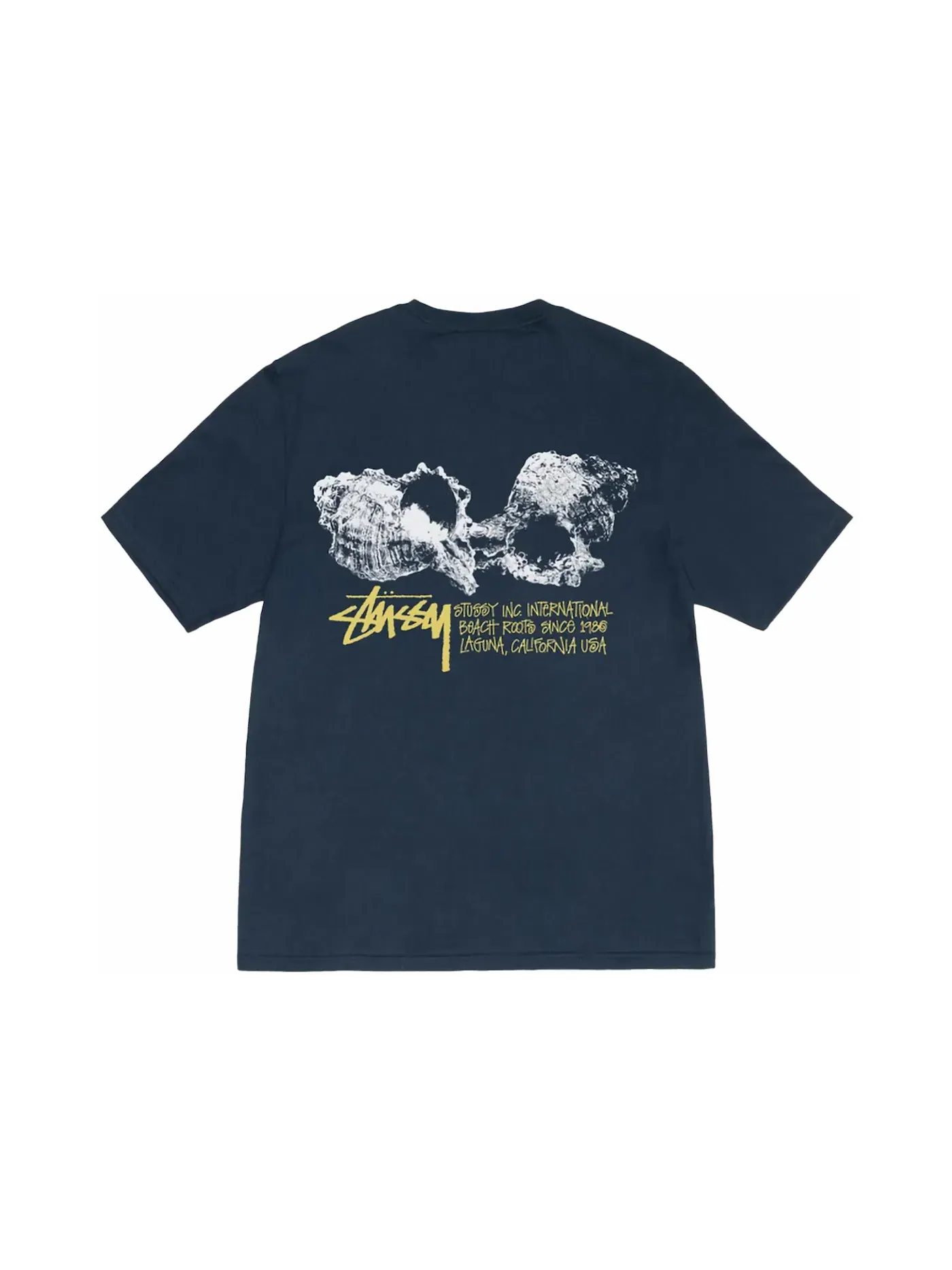 Мужская футболка с принтом Shells Tee Stussy — изображение 1 из 2, темно-синий