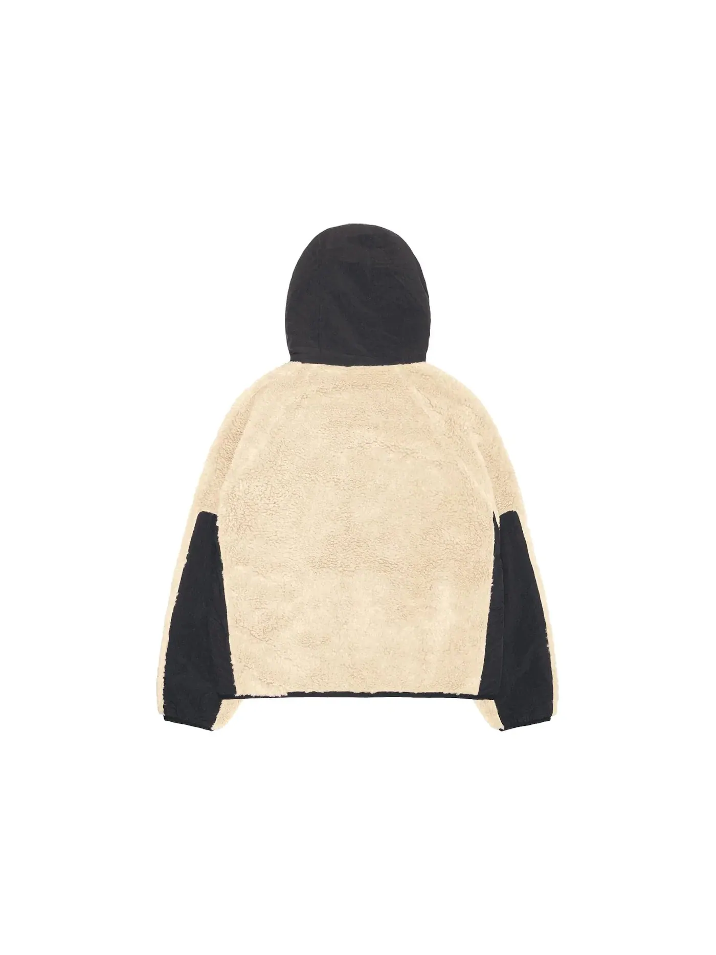 Мужская куртка с капюшоном из шерпы с панелями Stussy — изображение 2 из 2, бежевый
