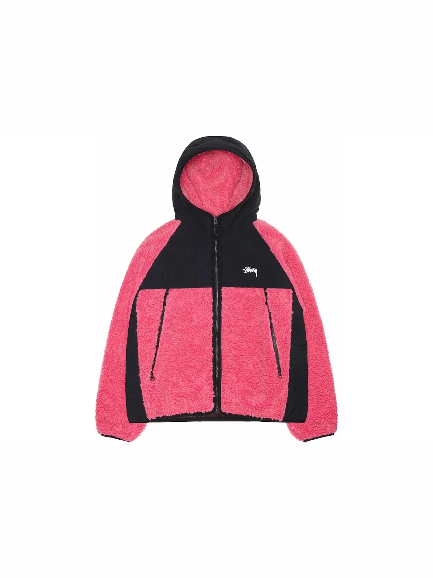 Мужская куртка-худи с начесом Stussy Jacket — изображение 1 из 2, розовый