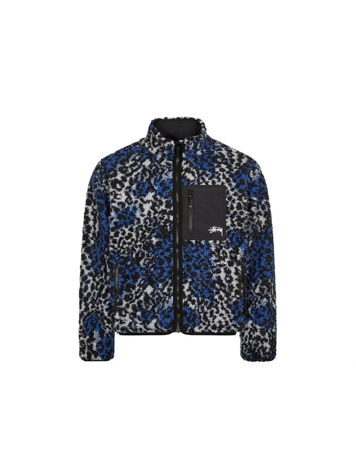 Мужская куртка с начесом двусторонняя Stussy Blue Leopard — изображение 1 из 1