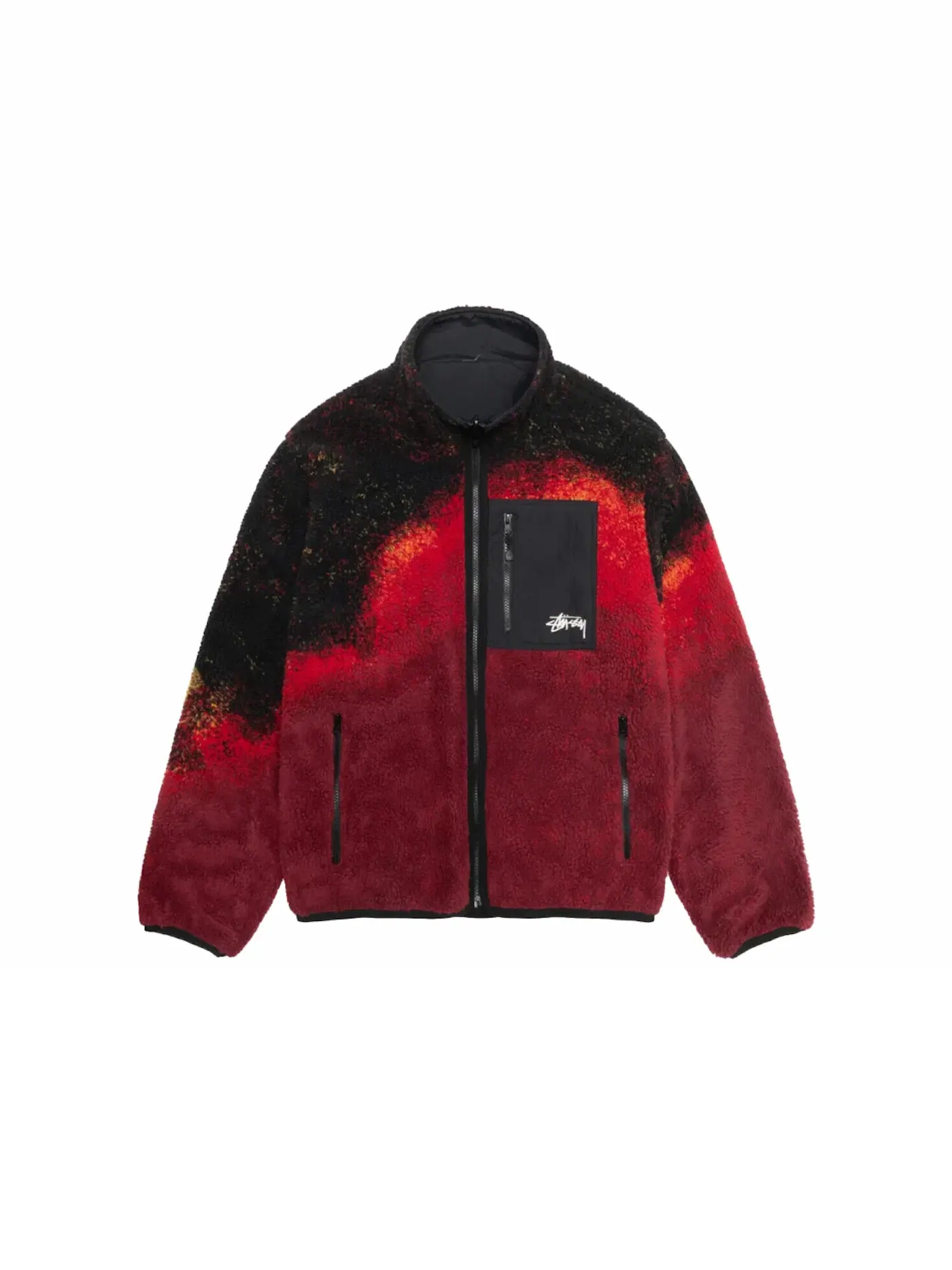 Мужская куртка с флисом Stussy Jacket — изображение 1 из 2, лавовый
