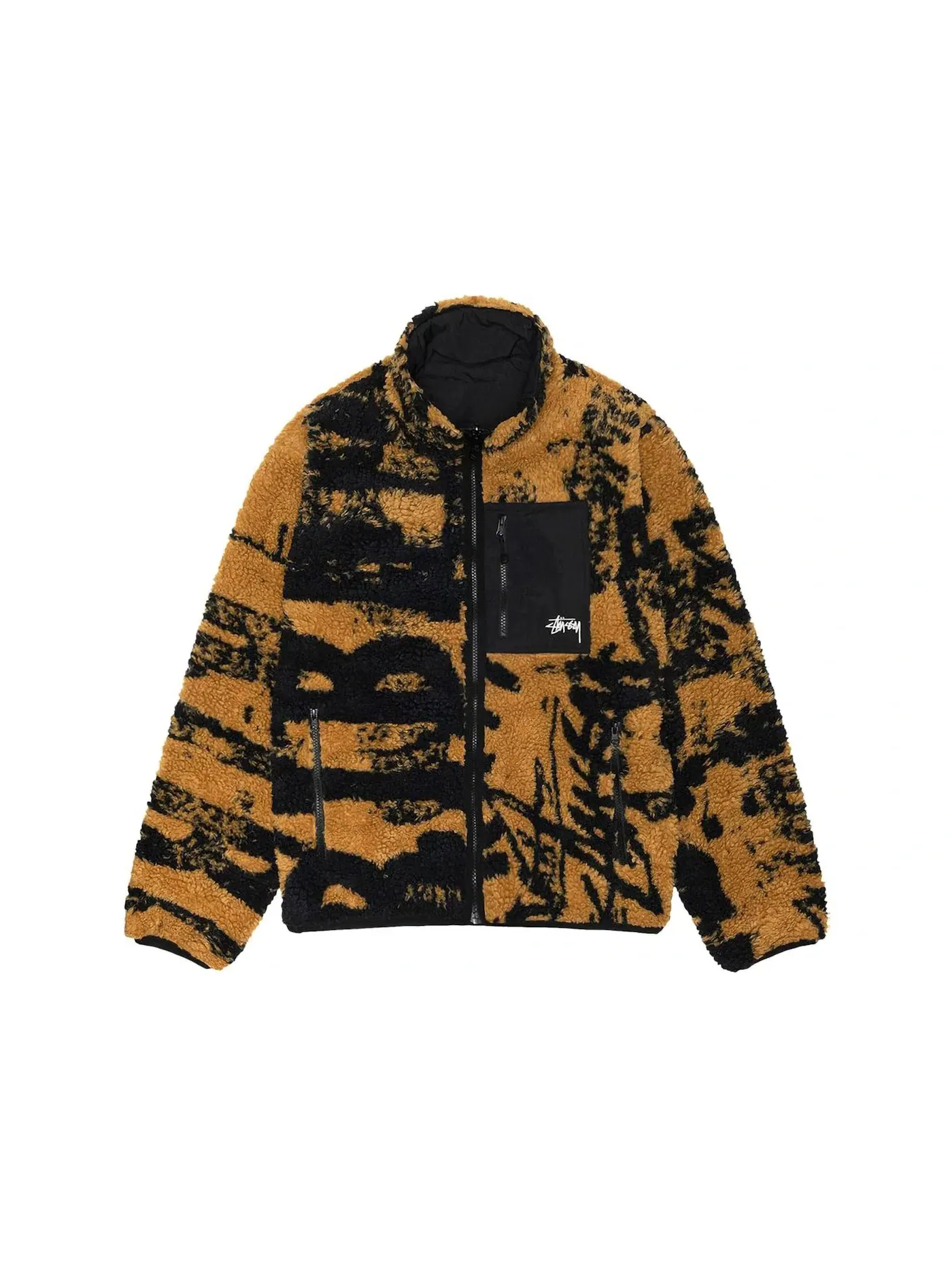 Мужская куртка утепленная Sherpa Reversible Stamp Stussy — изображение 1 из 2, желтый