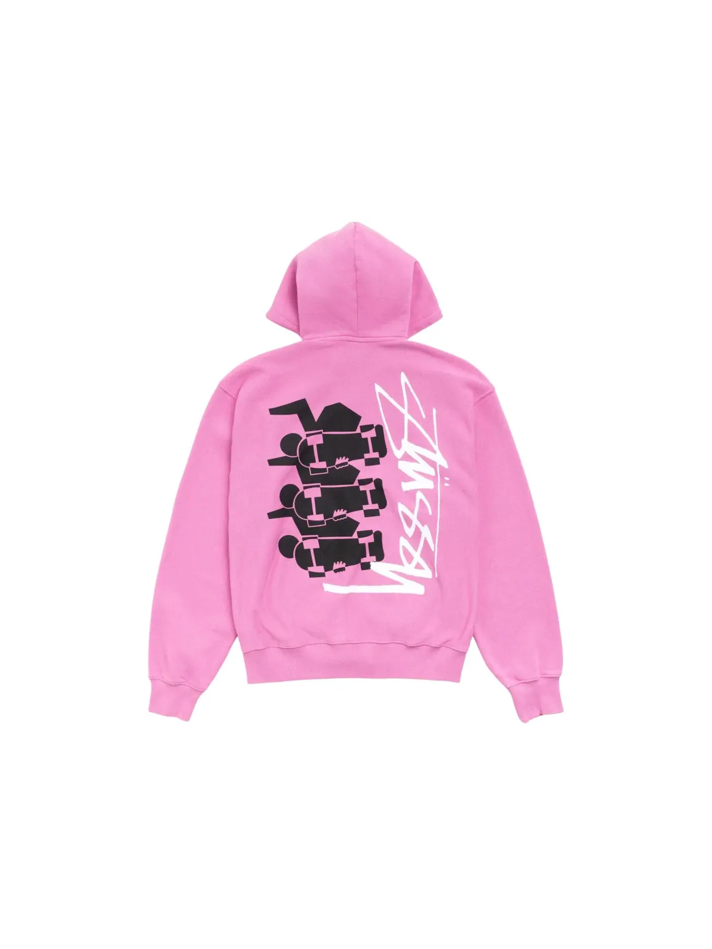 Мужской худи с принтом Stussy Skate Stack Zip Pigment Dyed — изображение 2 из 2, розовый