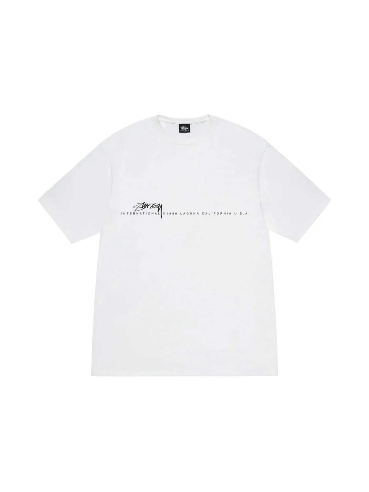 Мужская футболка с принтом Stussy Tee — изображение 1 из 2, белый