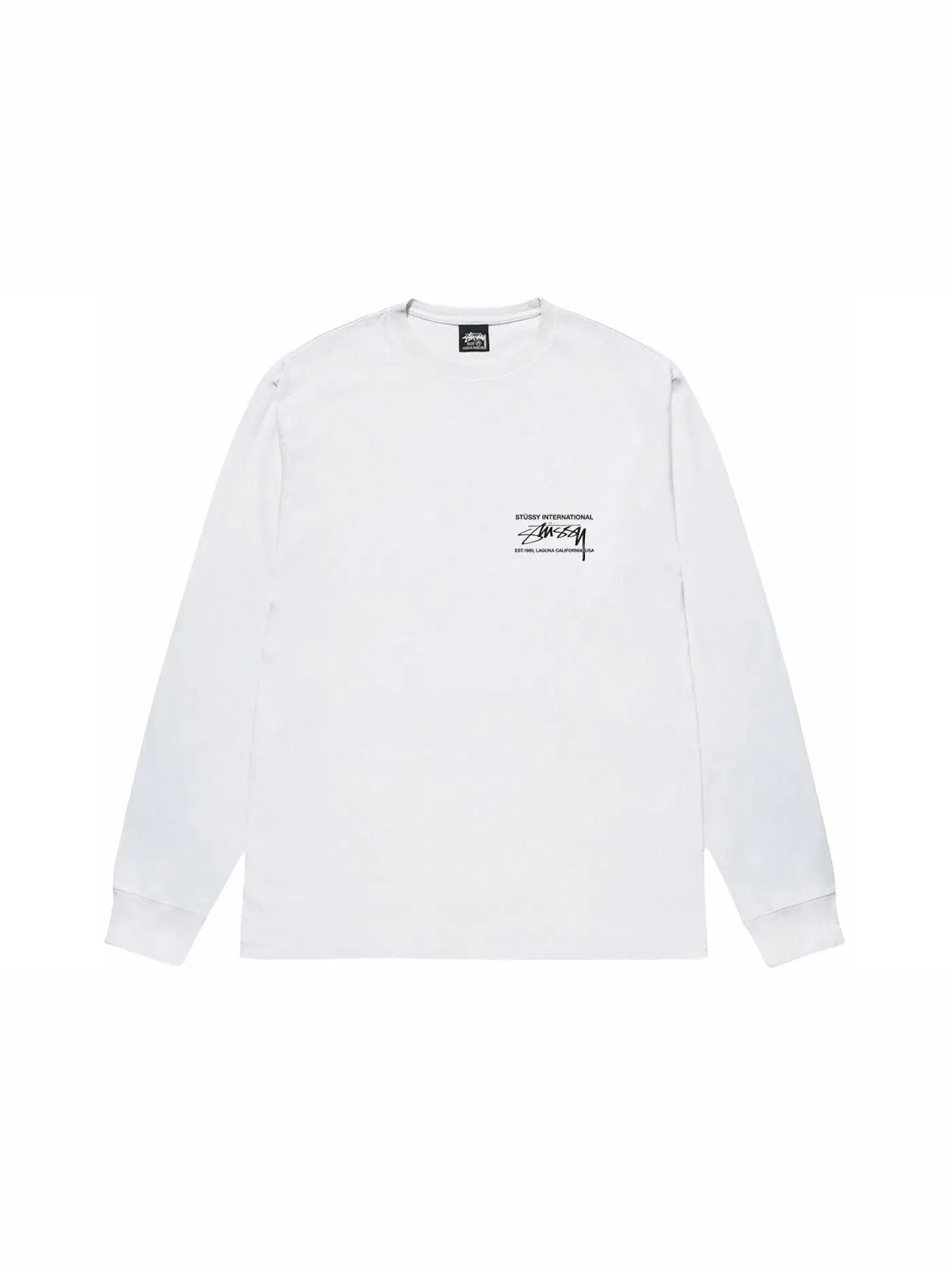 Мужская футболка с длинным рукавом Stussy Tee — изображение 2 из 2, белый