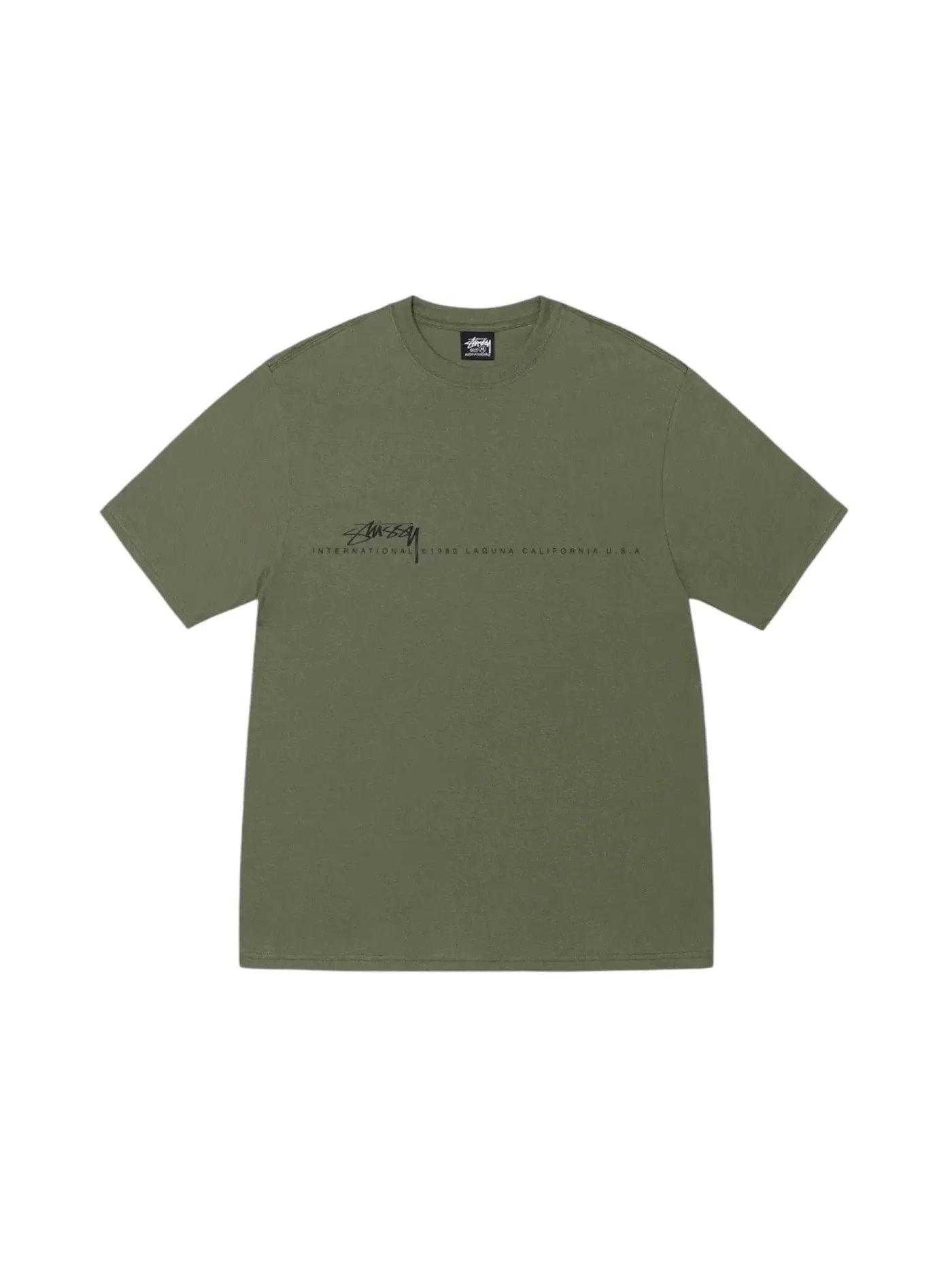 Мужская футболка с коротким рукавом Stussy Tee — изображение 1 из 2, оливковый