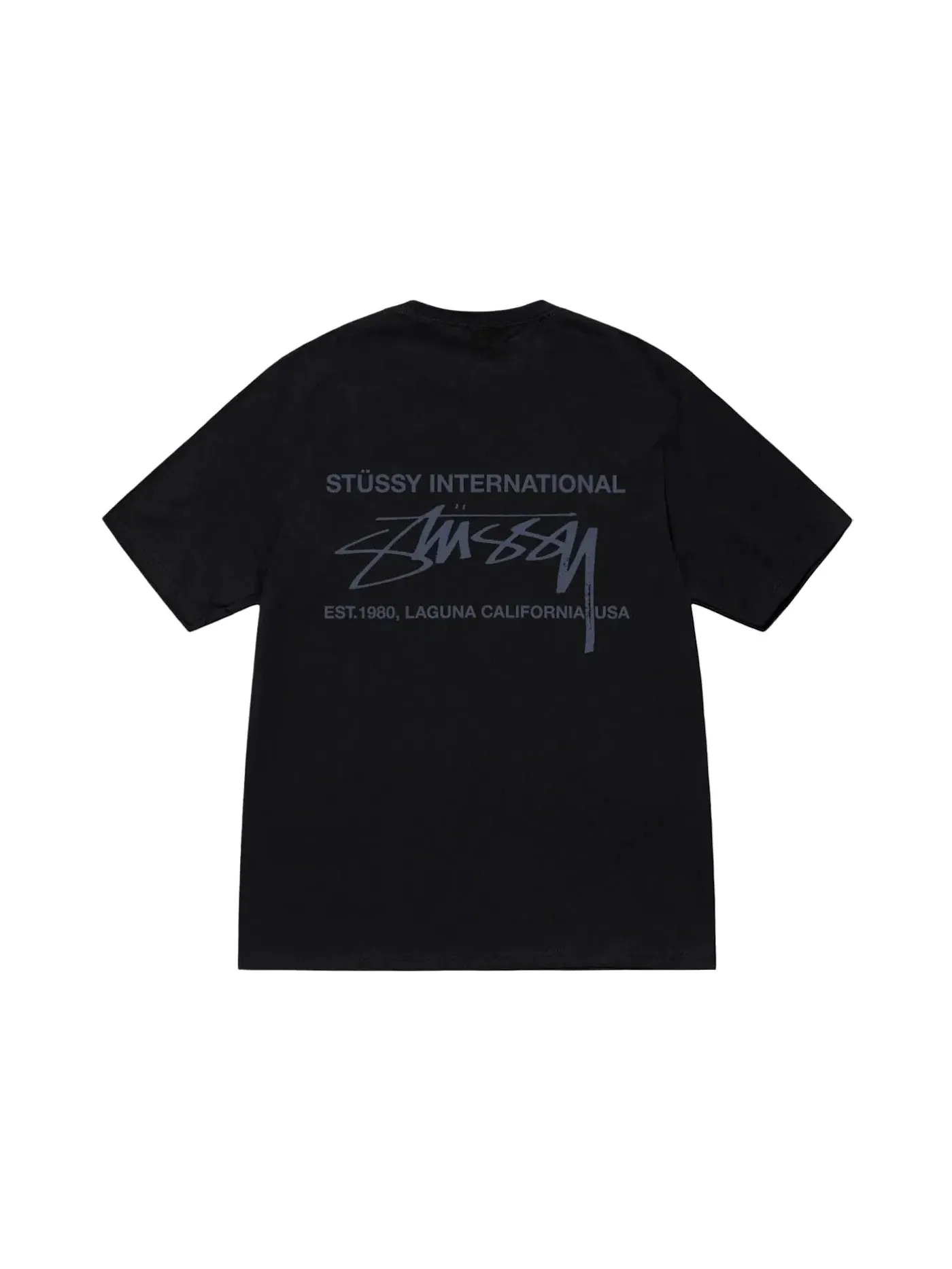Мужская футболка с принтом Stussy — изображение 1 из 2, черный