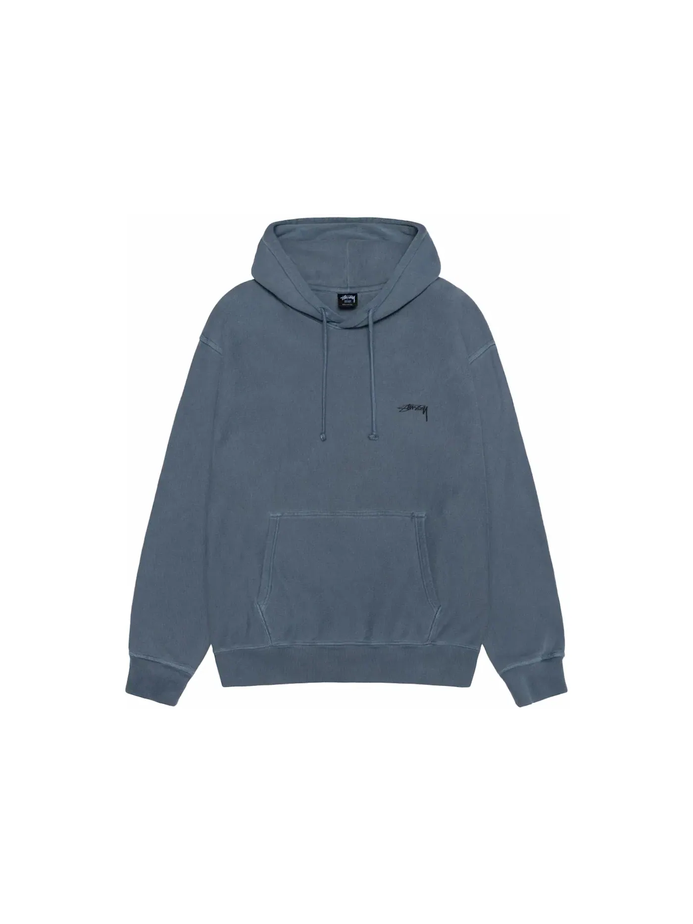 Мужское худи с пигментным окрашиванием Hoodie Stussy — изображение 1 из 1, темно-синий