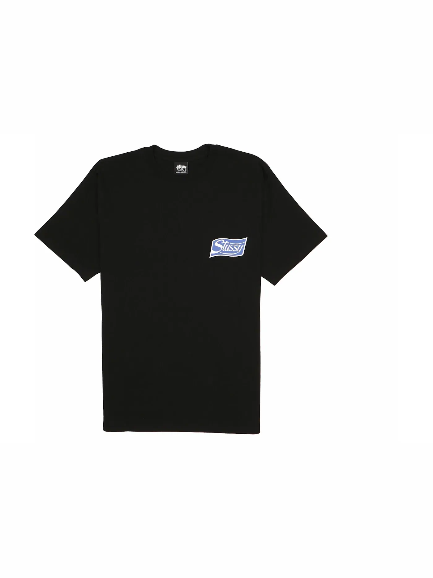 Мужская футболка с принтом Stussy Tee — изображение 2 из 2, черный