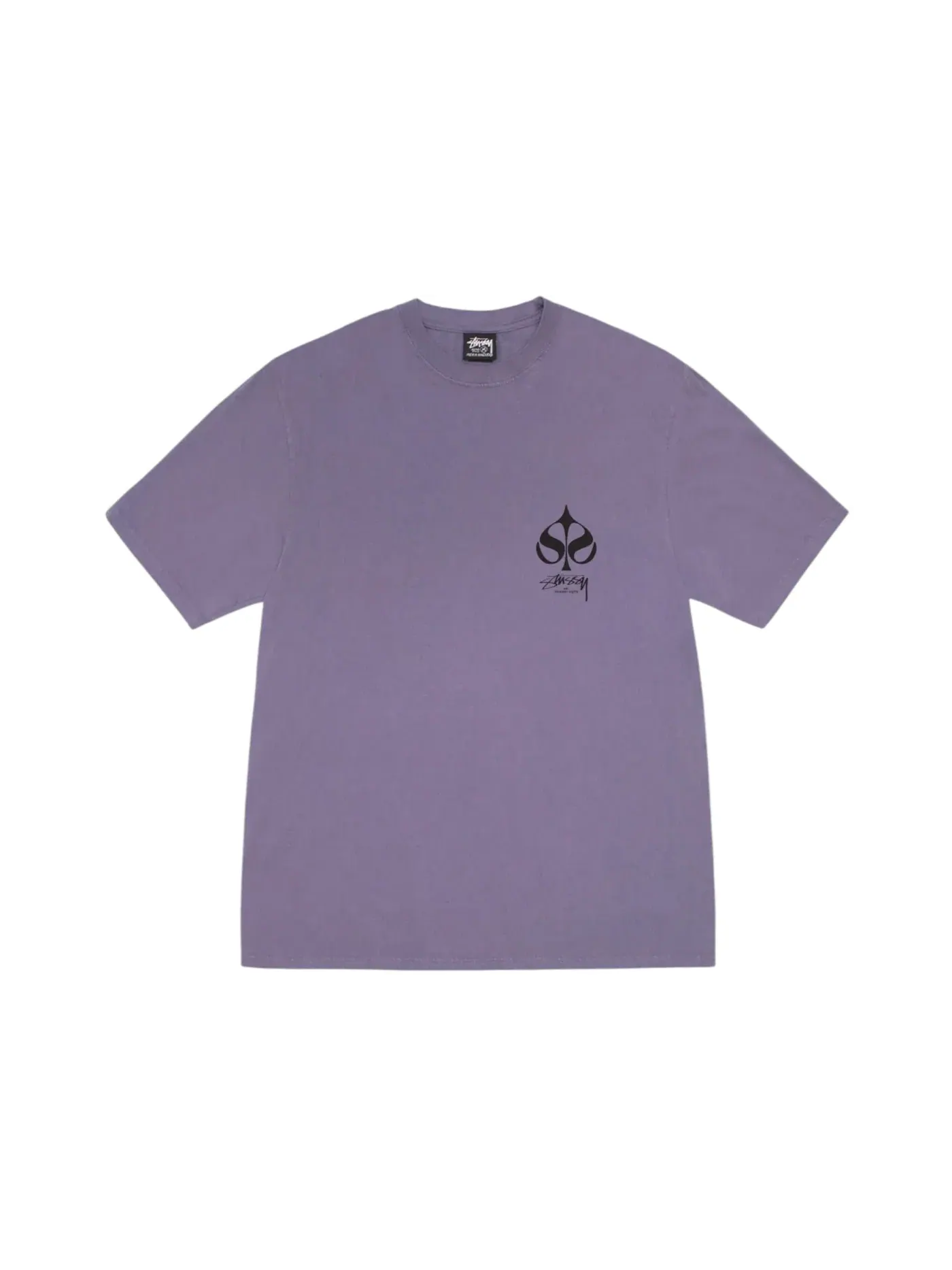 Мужская футболка с пигментным окрашиванием Stussy Tee — изображение 2 из 2, фиолетовый