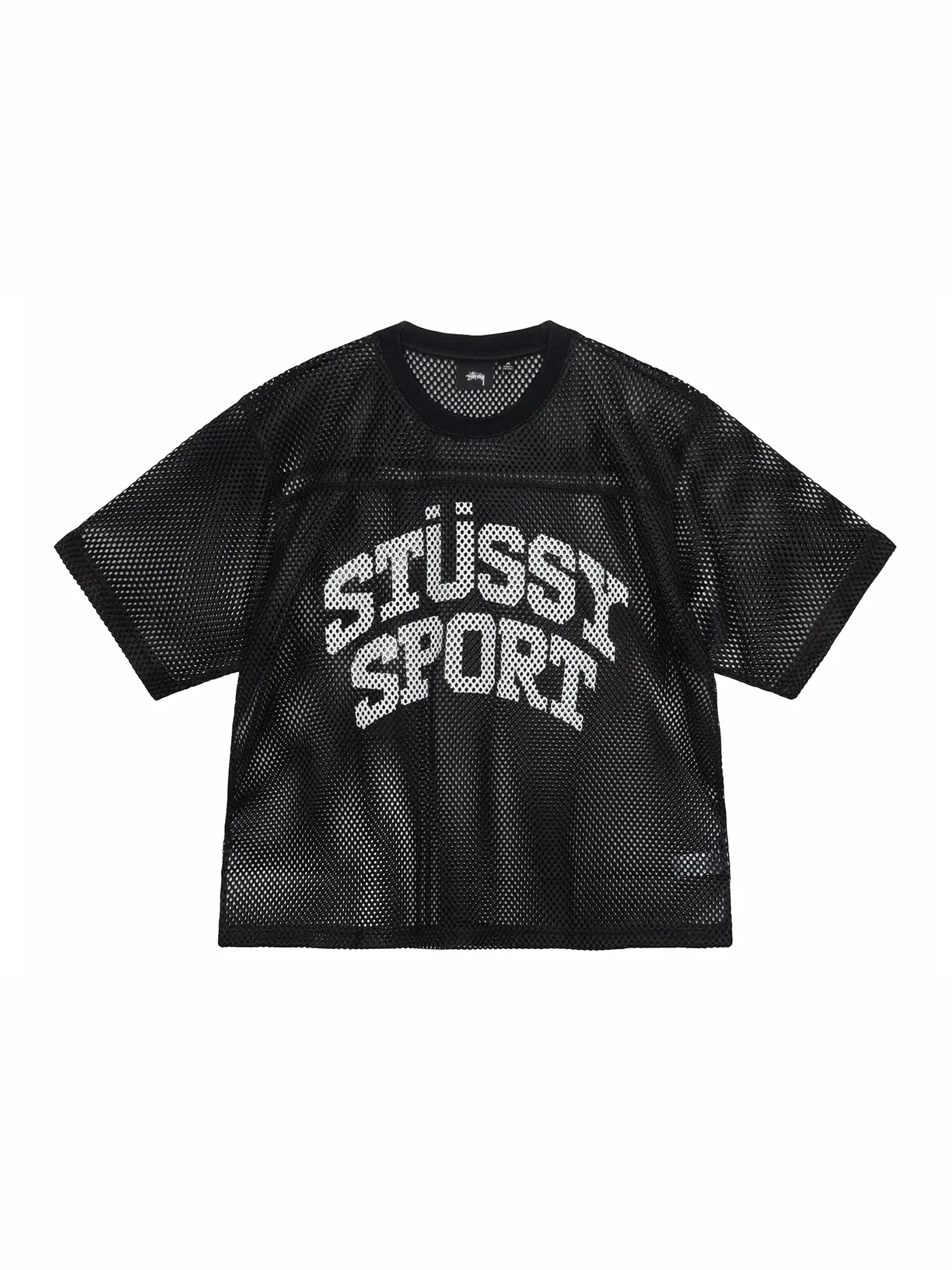 Мужская джерси с принтом Jersey Stussy — изображение 1 из 2, черный