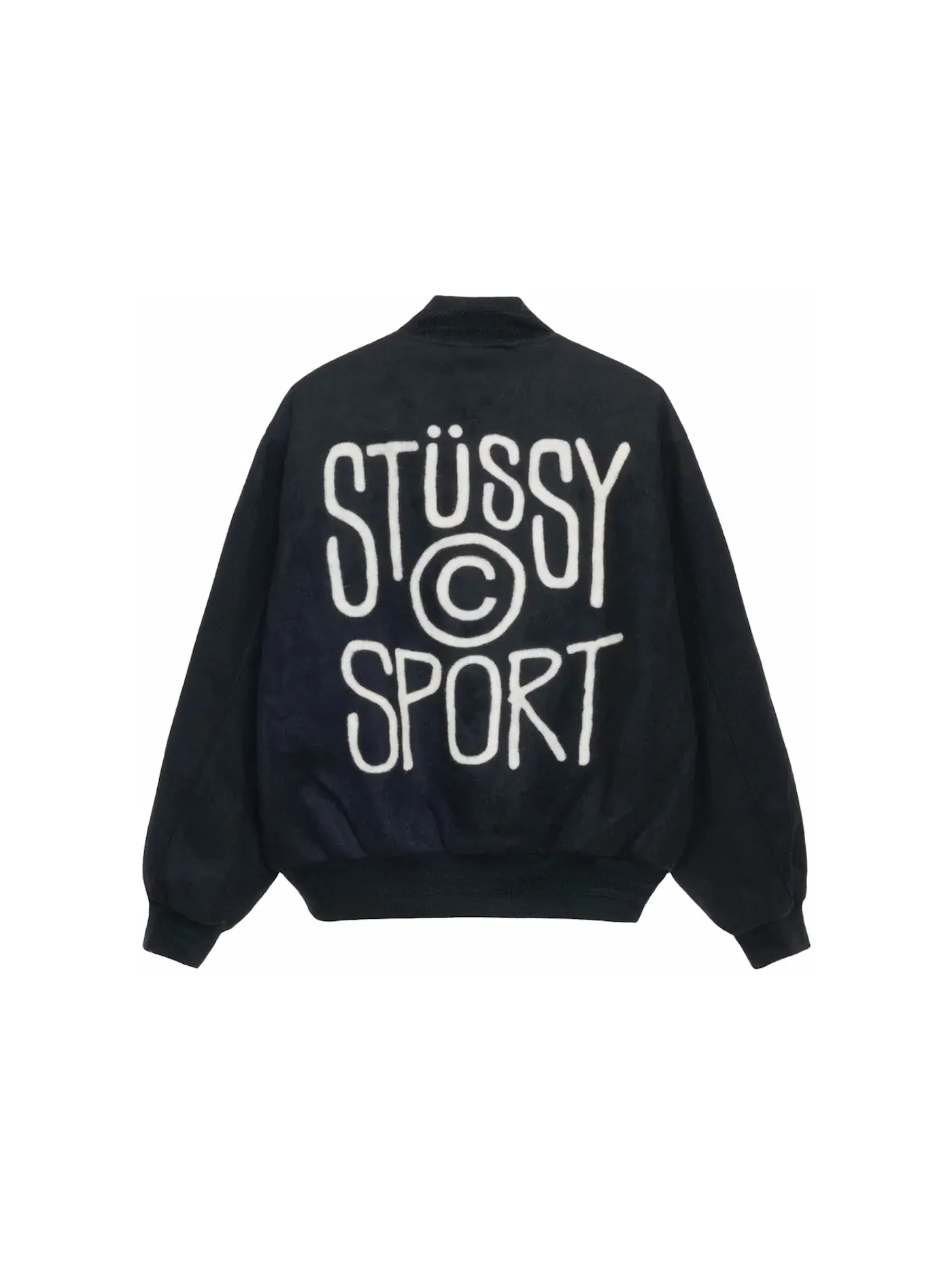 Мужская куртка-бомбер шерстяная Stussy — изображение 1 из 2, черный