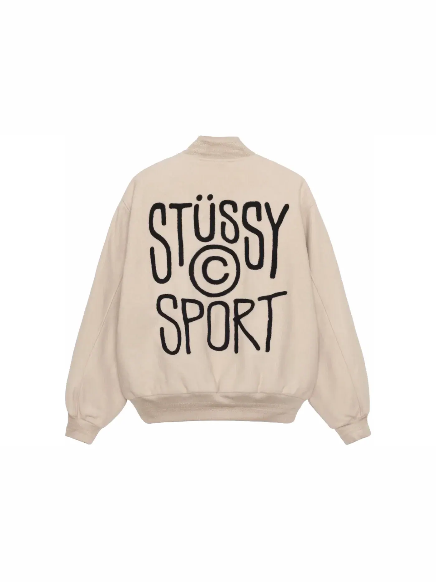 Мужская куртка-бомбер с принтом Stussy Jacket — изображение 1 из 2, овсяный